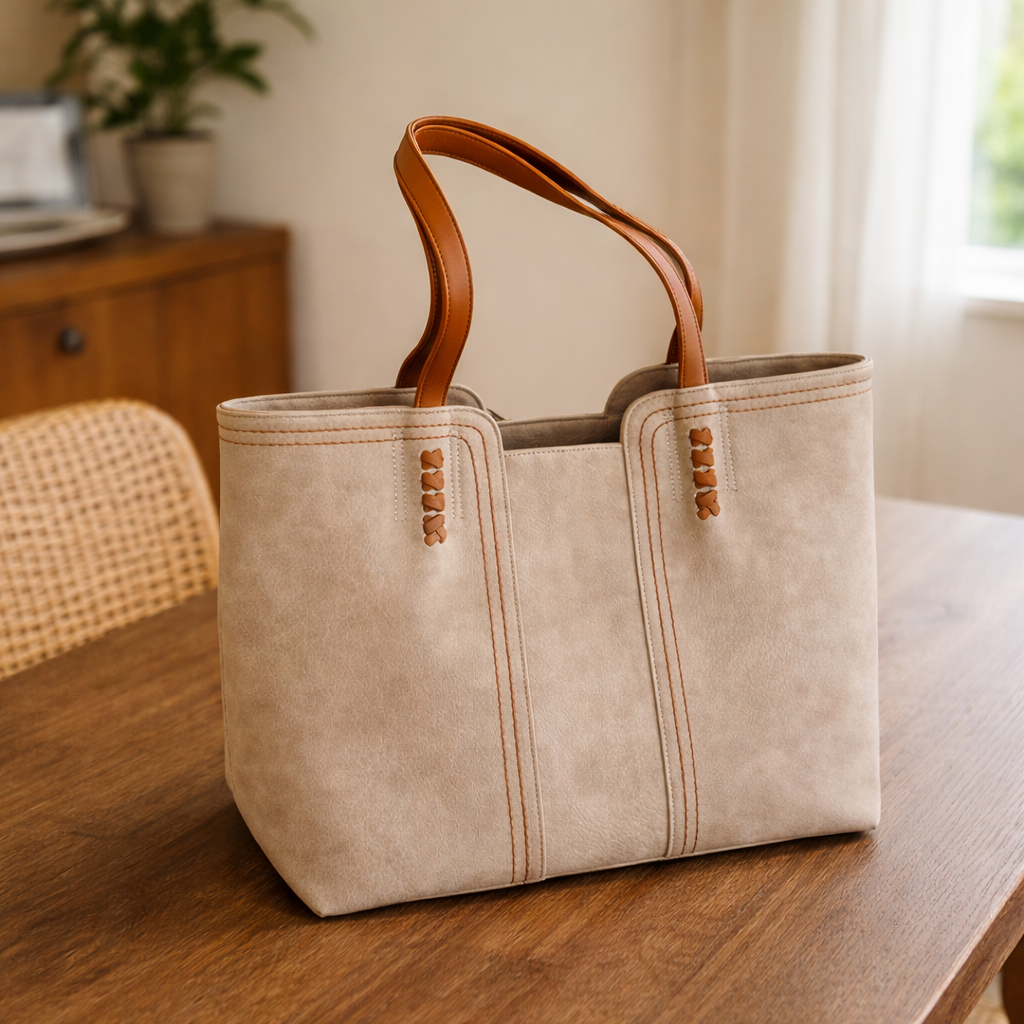 Mujer bolso tote shopper silueta estructurada