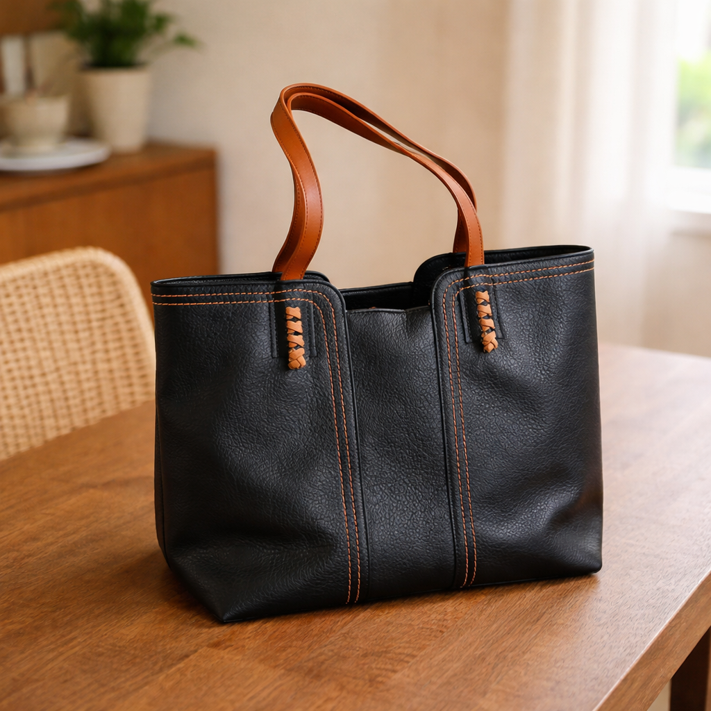 Mujer bolso tote shopper silueta estructurada