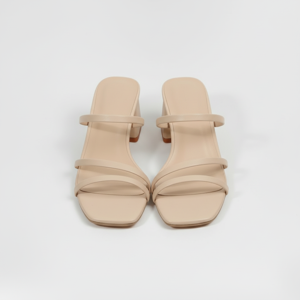 Sandales à talon bloc pour femme avec brides et boucle à la cheville