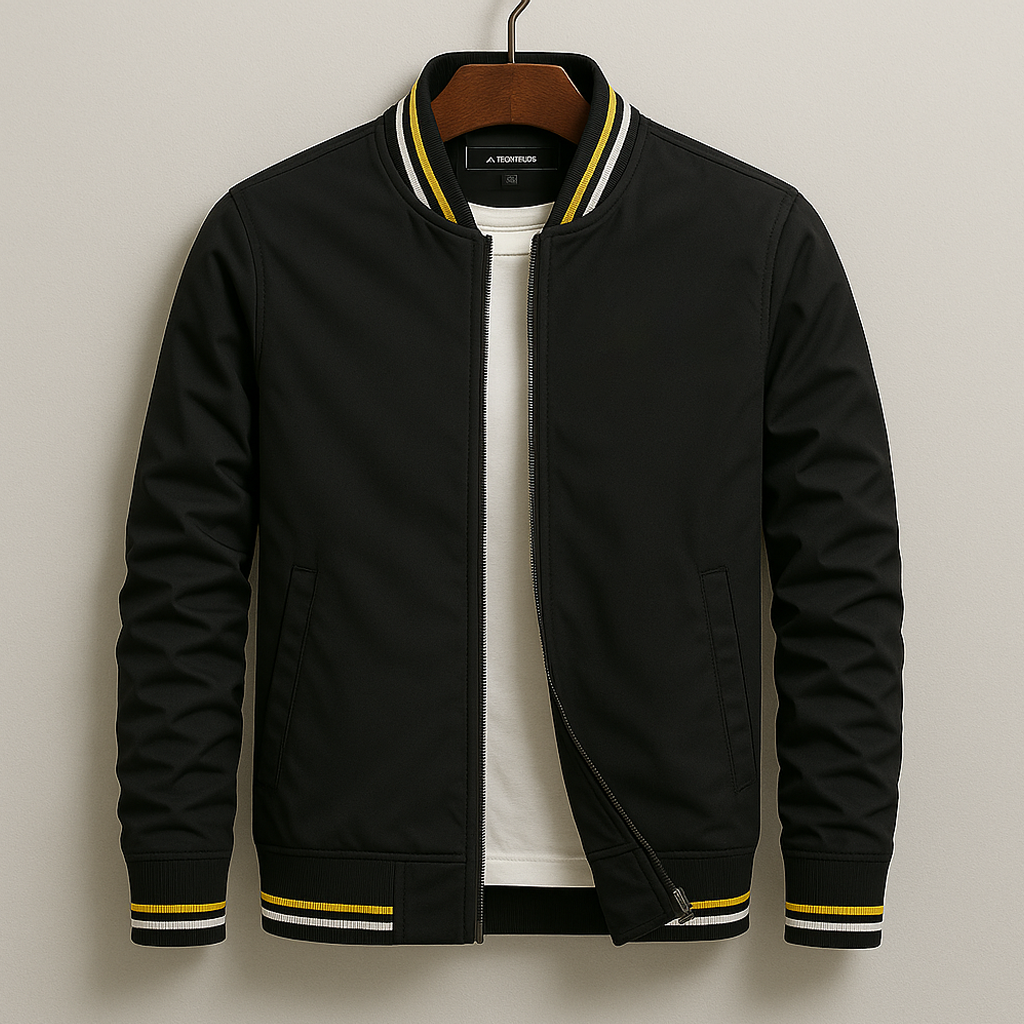 Chaqueta Bomber para Hombre de Poliéster con Corte Slim Fit y Cierre de Cremallera