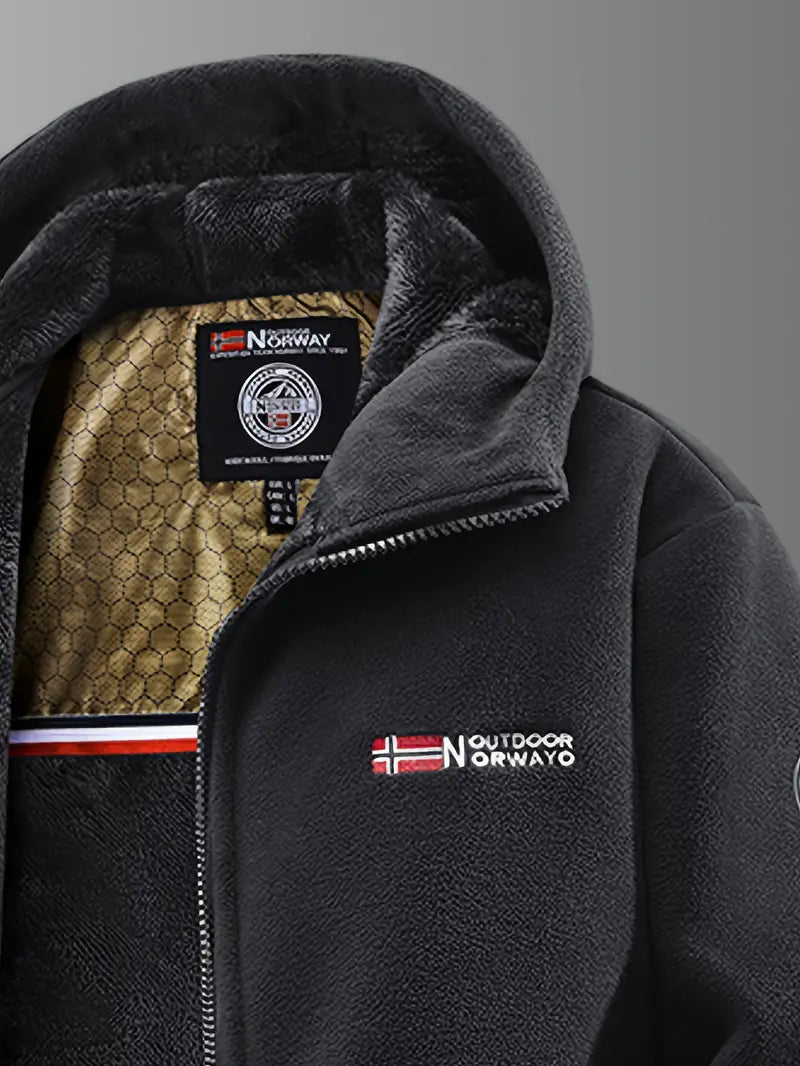 Chaqueta Térmica con Forro Polar para Hombre y Capucha Ajustable