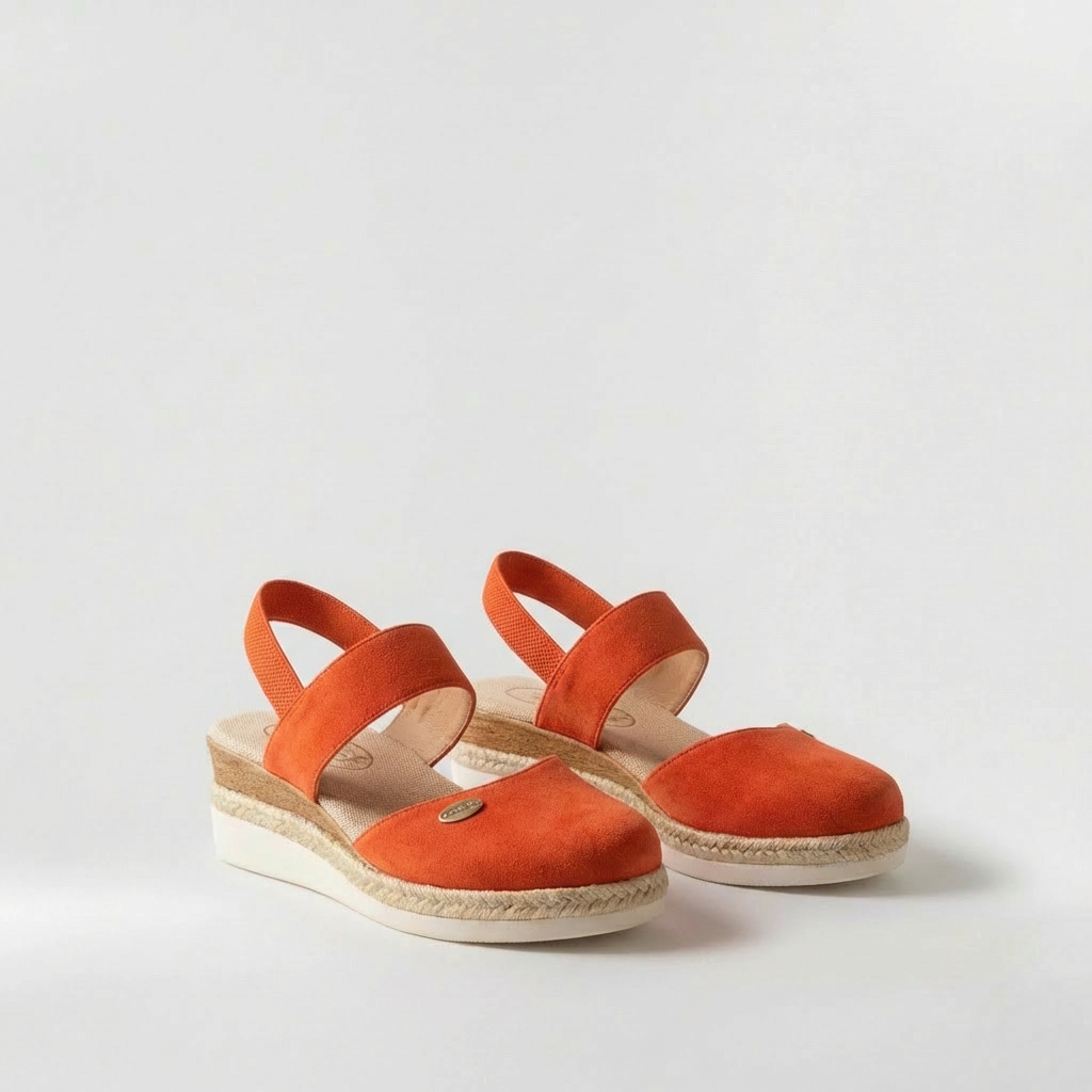 Sandalias de Plataforma Estilo Alpargata para Mujer Zapatos de Cuña en Lino