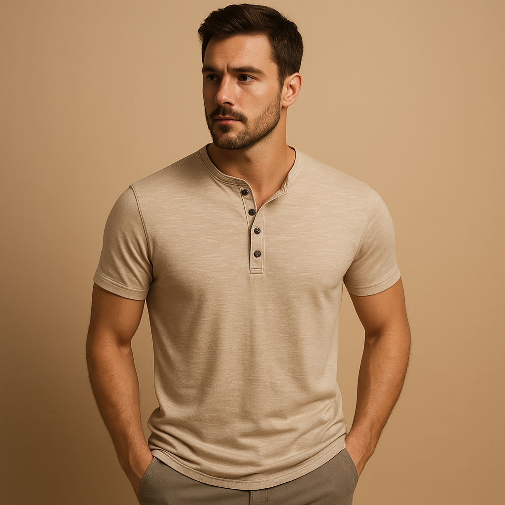 Camiseta De Algodón Para Hombre Cuello Redondo