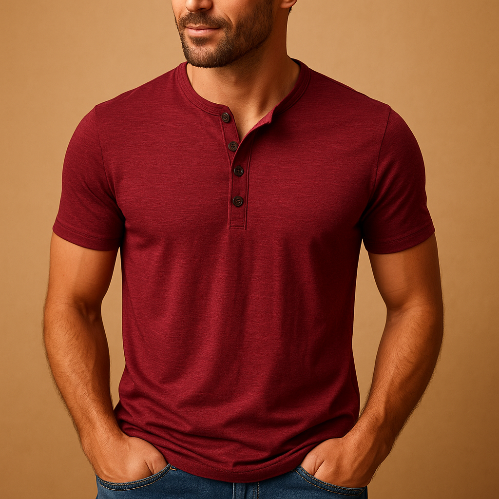 Camiseta De Algodón Para Hombre Cuello Redondo