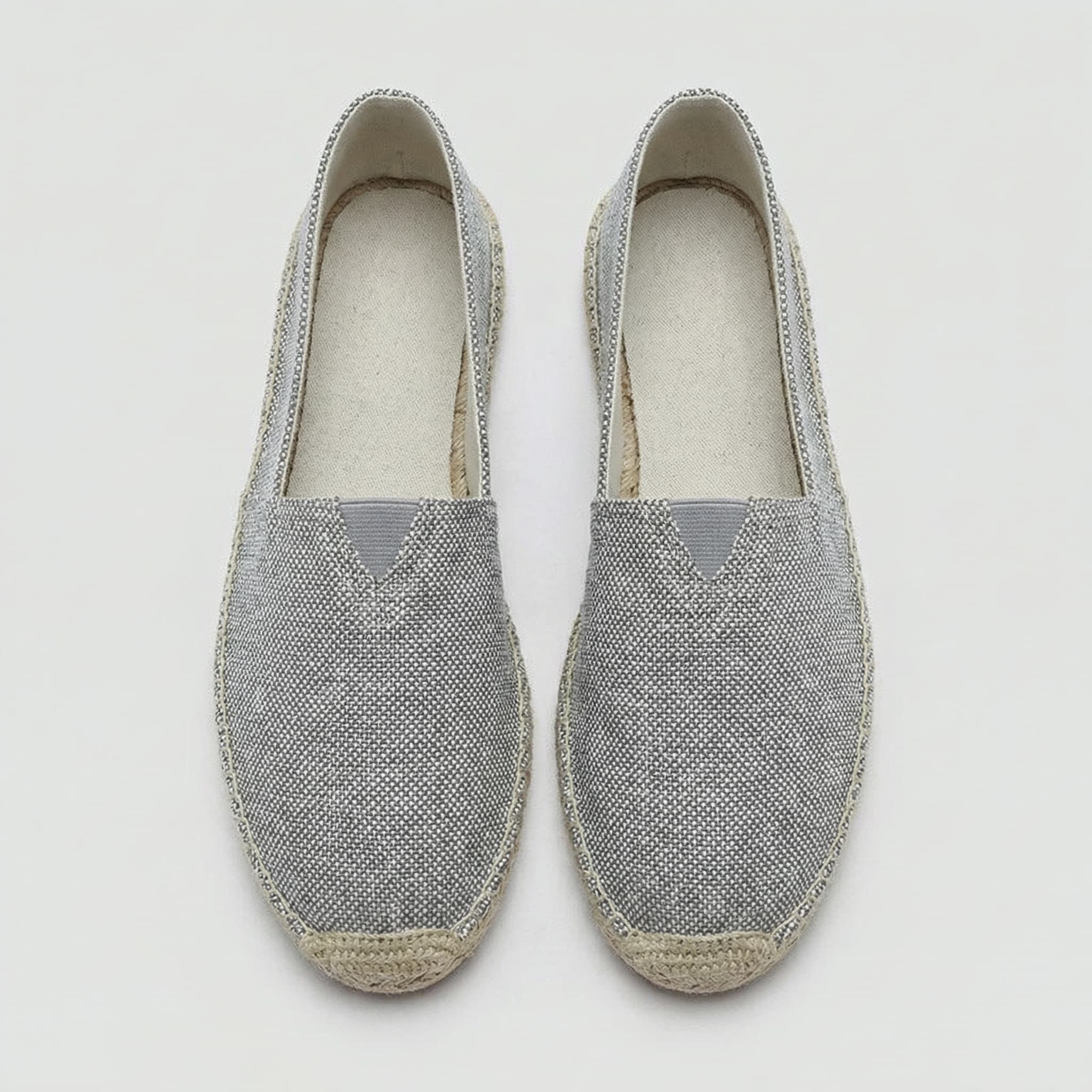 Alpargatas de lino hombre — mocasines ligeros — vacaciones playa