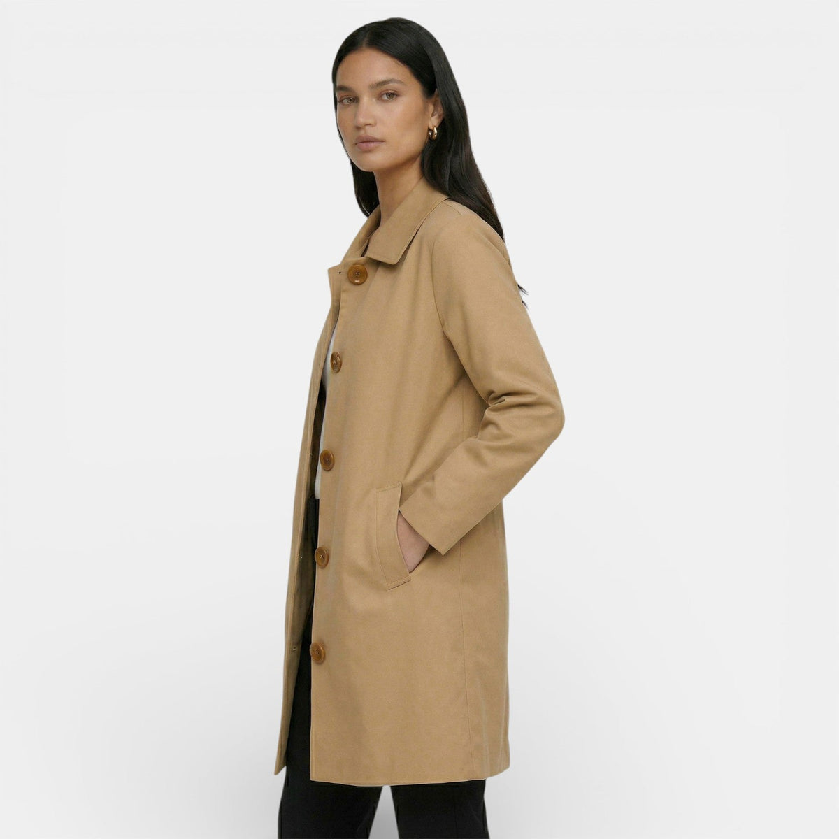 Gabardina de Mujer Midi con Corte Moderno y Diseño Ligero y Versátil