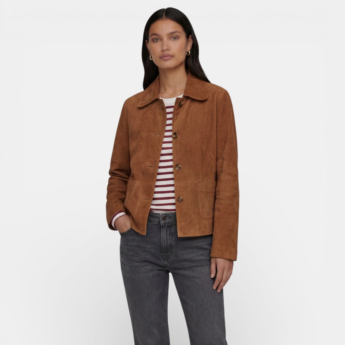 Chaqueta de Mujer con Diseño Ligero y Suave de Corte Versátil
