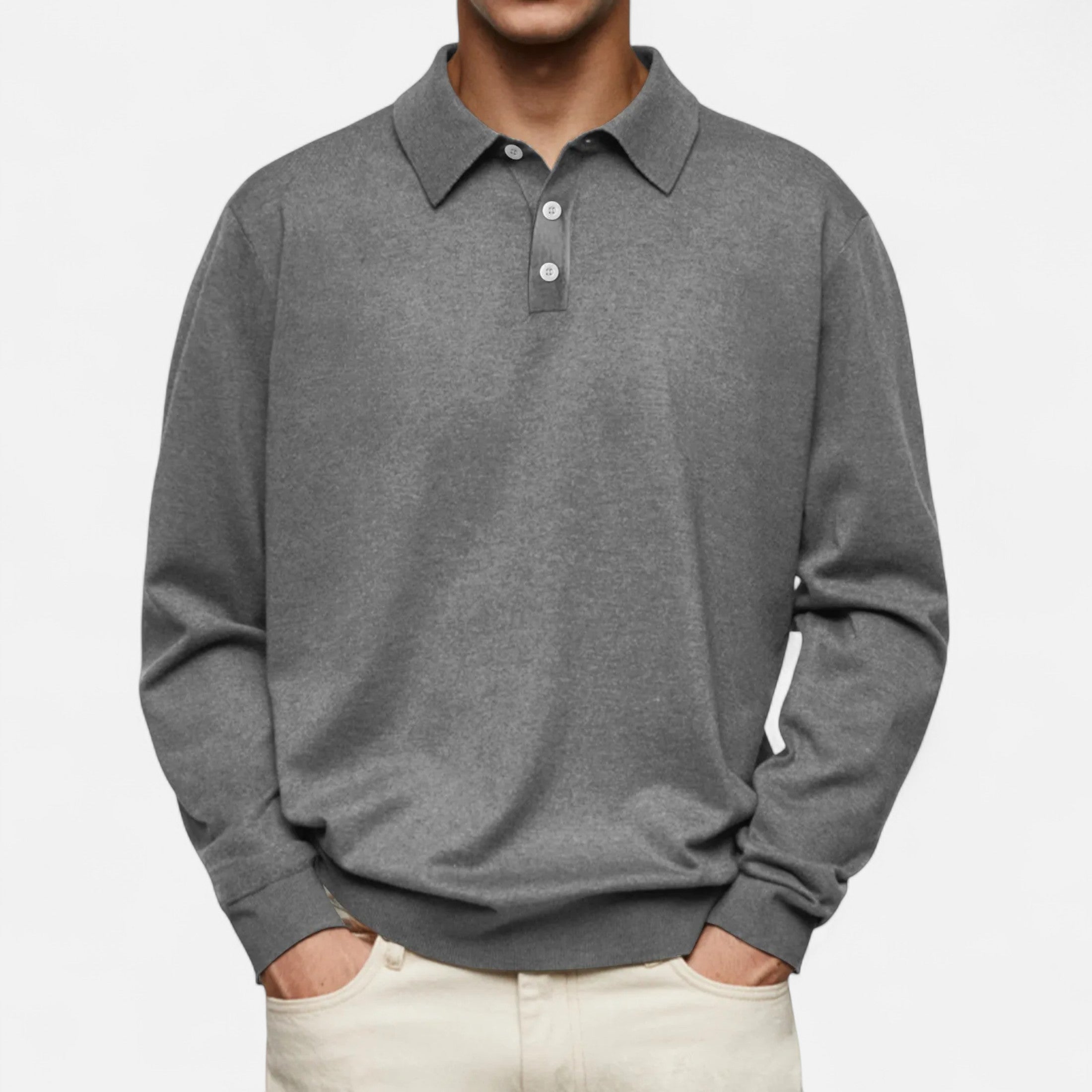 Polo Hombre Invierno Estilo Casual Elegante