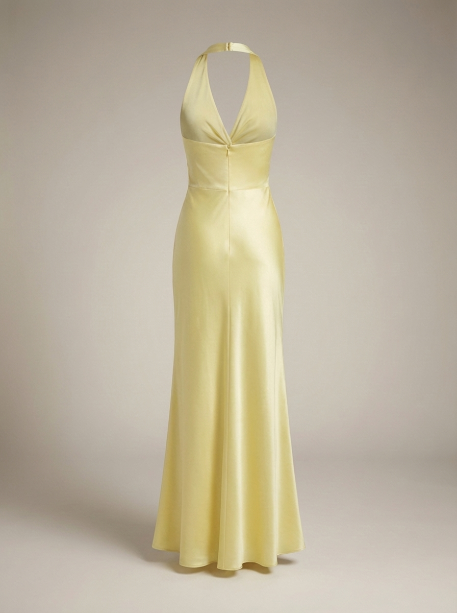 Vestido largo para mujer - cuello halter entallado - gala formal