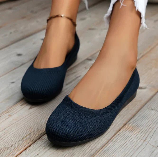Bailarinas de Malla para Mujer con Punta Redonda y Suela Flexible