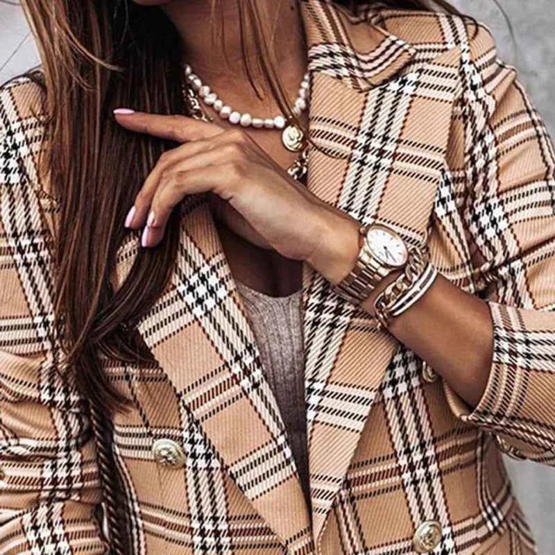 Blazer Entallado para Mujer con Ligero Stretch y Solapa Clásica