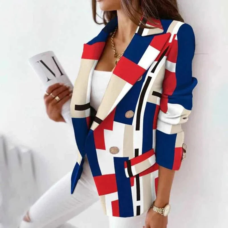 Blazer Entallado para Mujer con Ligero Stretch y Solapa Clásica