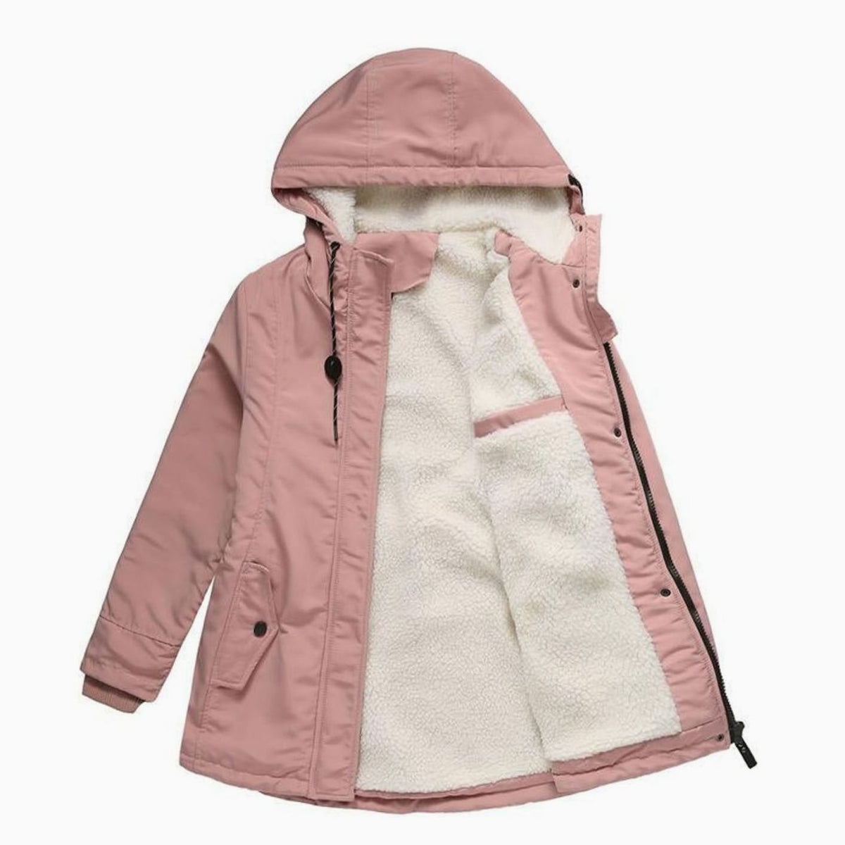 Parka de Mujer con Capucha Ajustable y Forro Suave de Aislamiento Térmico