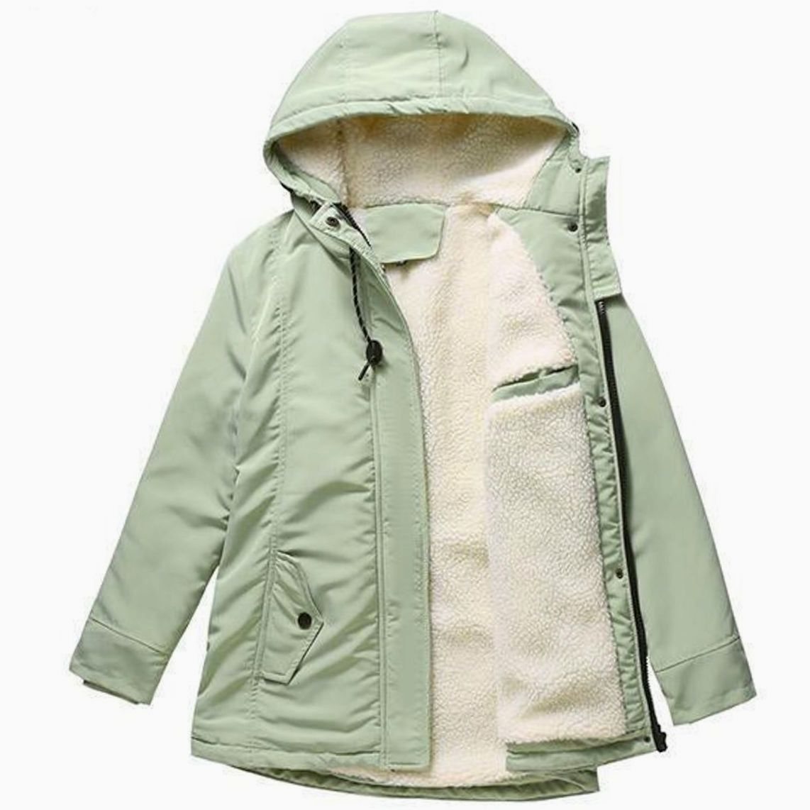 Parka de Mujer con Capucha Ajustable y Forro Suave de Aislamiento Térmico