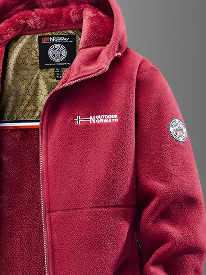 Chaqueta Térmica con Forro Polar para Hombre y Capucha Ajustable