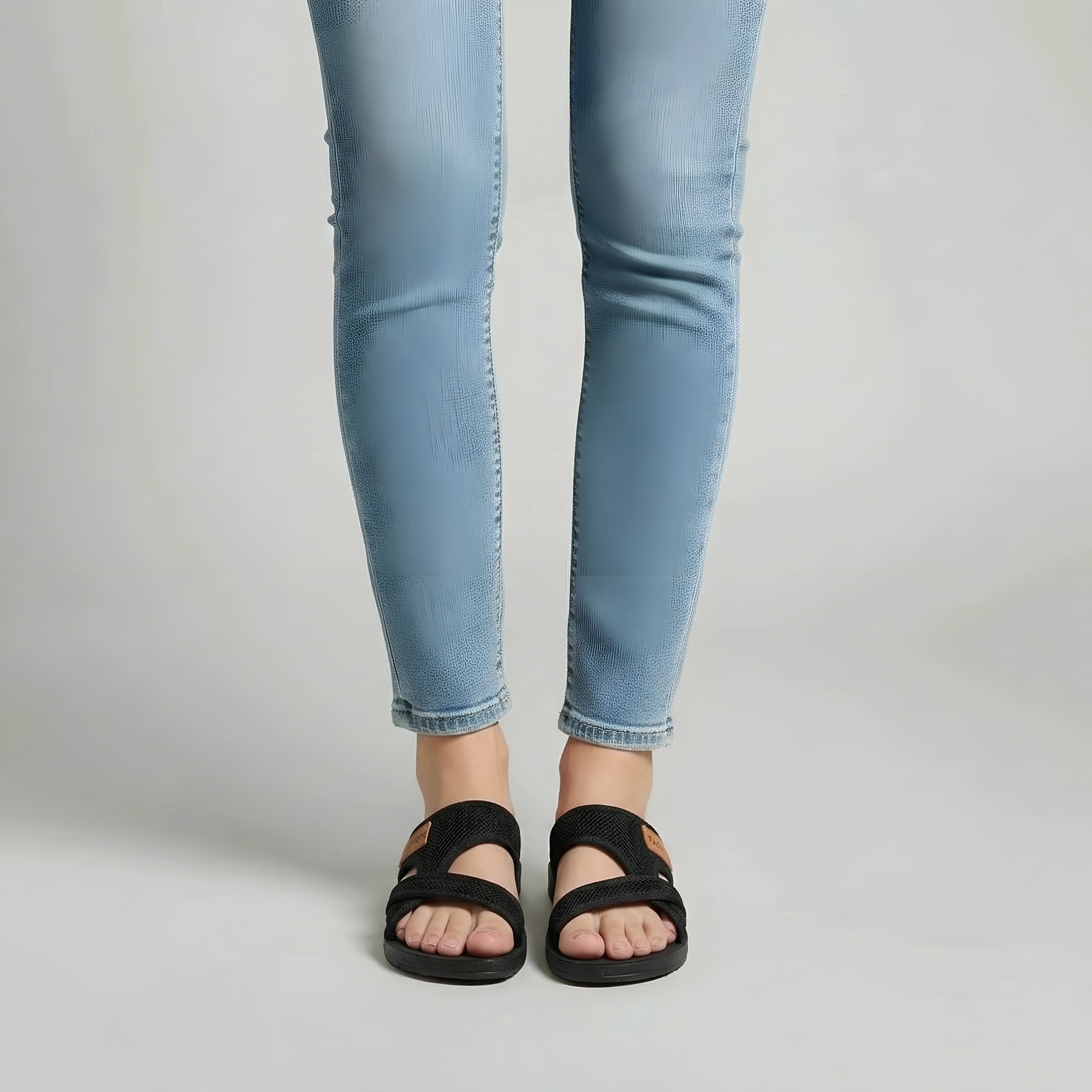 Sandalias Planas para Mujer Chanclas de Tela de Malla Pantuflas Ligeras de Goma