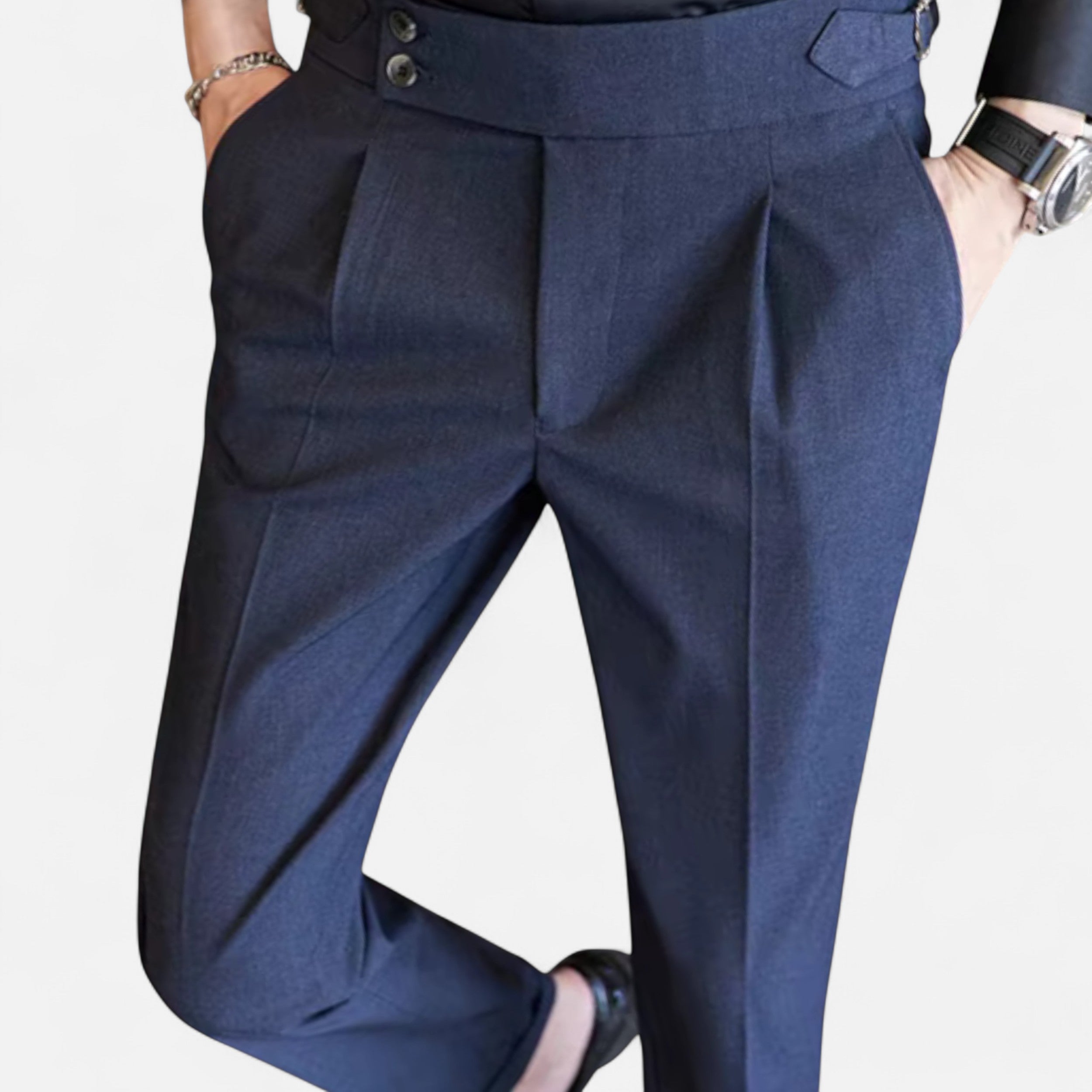 Eliaro Moda | Calças Elegantes Homem Estilo Inglês Ajuste Fino