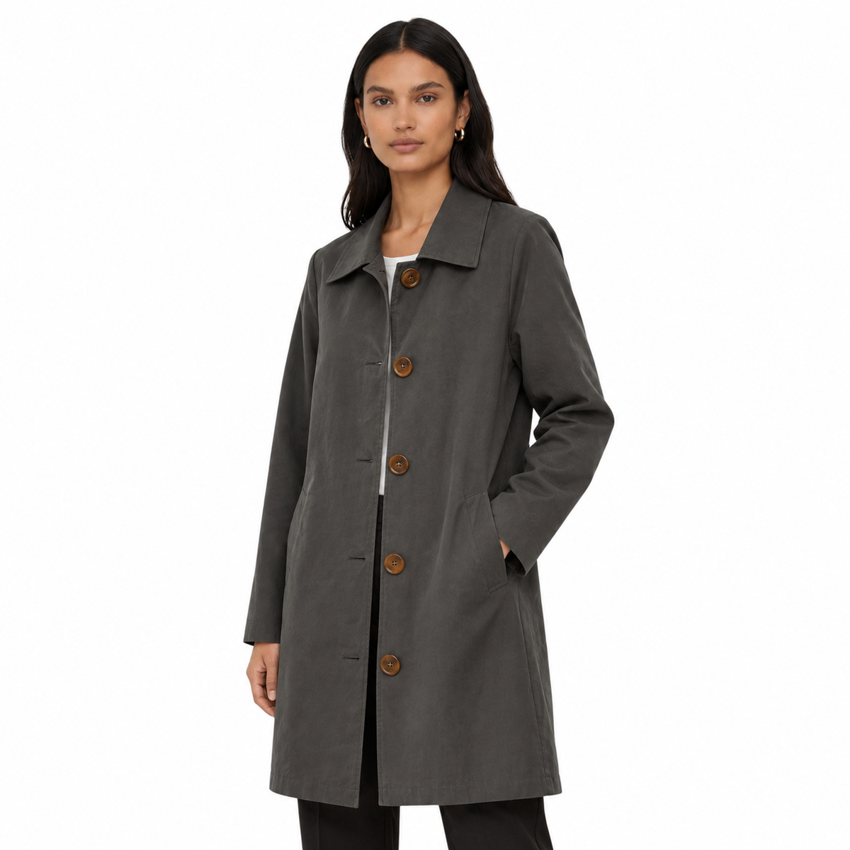 Gabardina de Mujer Midi con Corte Moderno y Diseño Ligero y Versátil