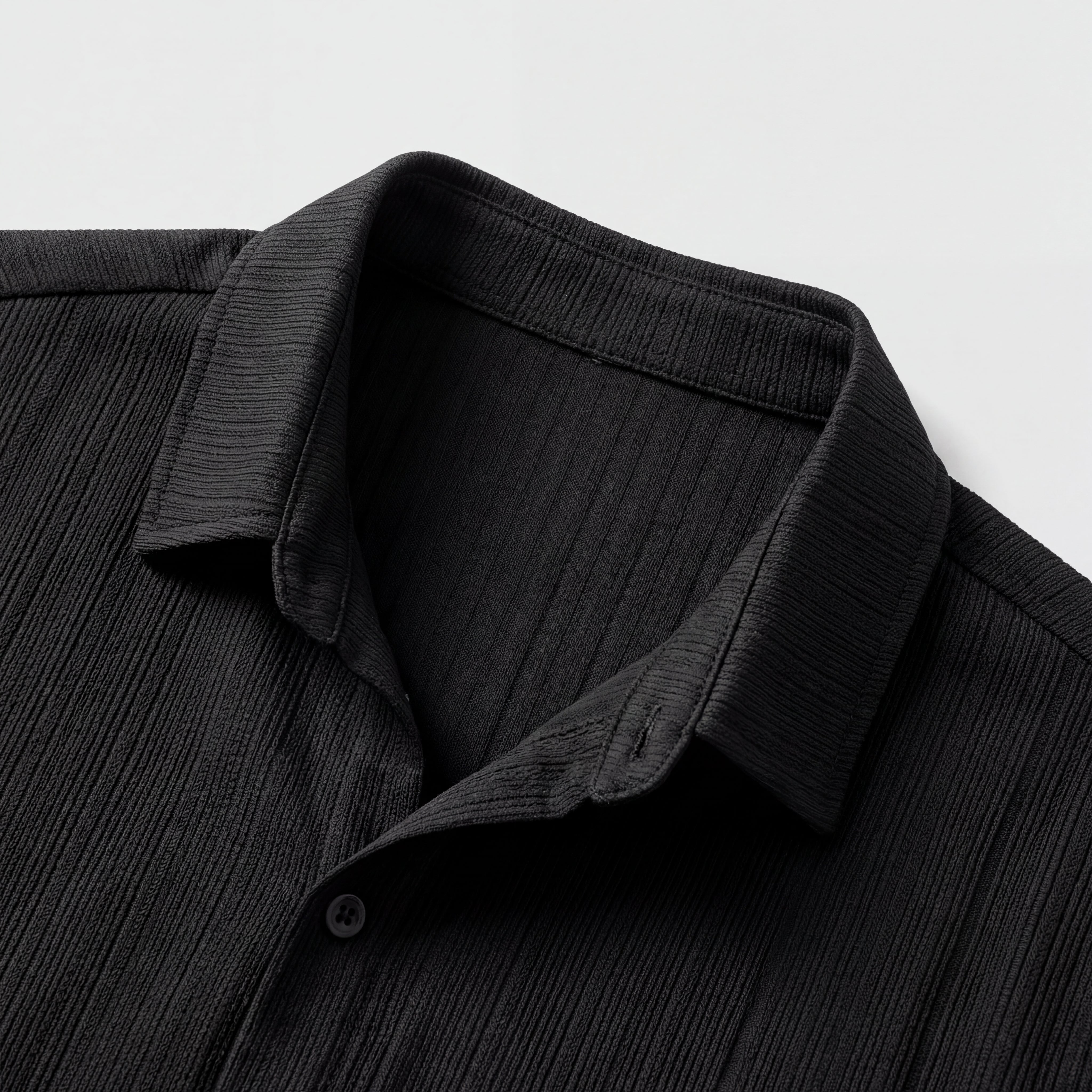 Camisa de Manga Corta para Hombre a Rayas Verticales con Cuello Clásico y Botones