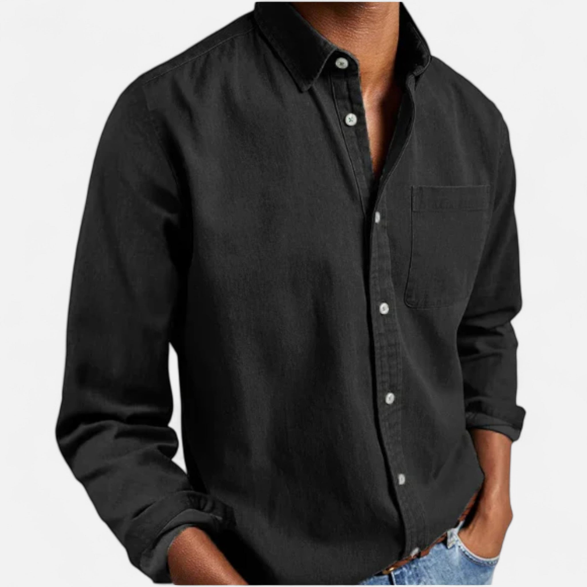 Camisa Denim Hombre Algodón Premium Estilo Clásico