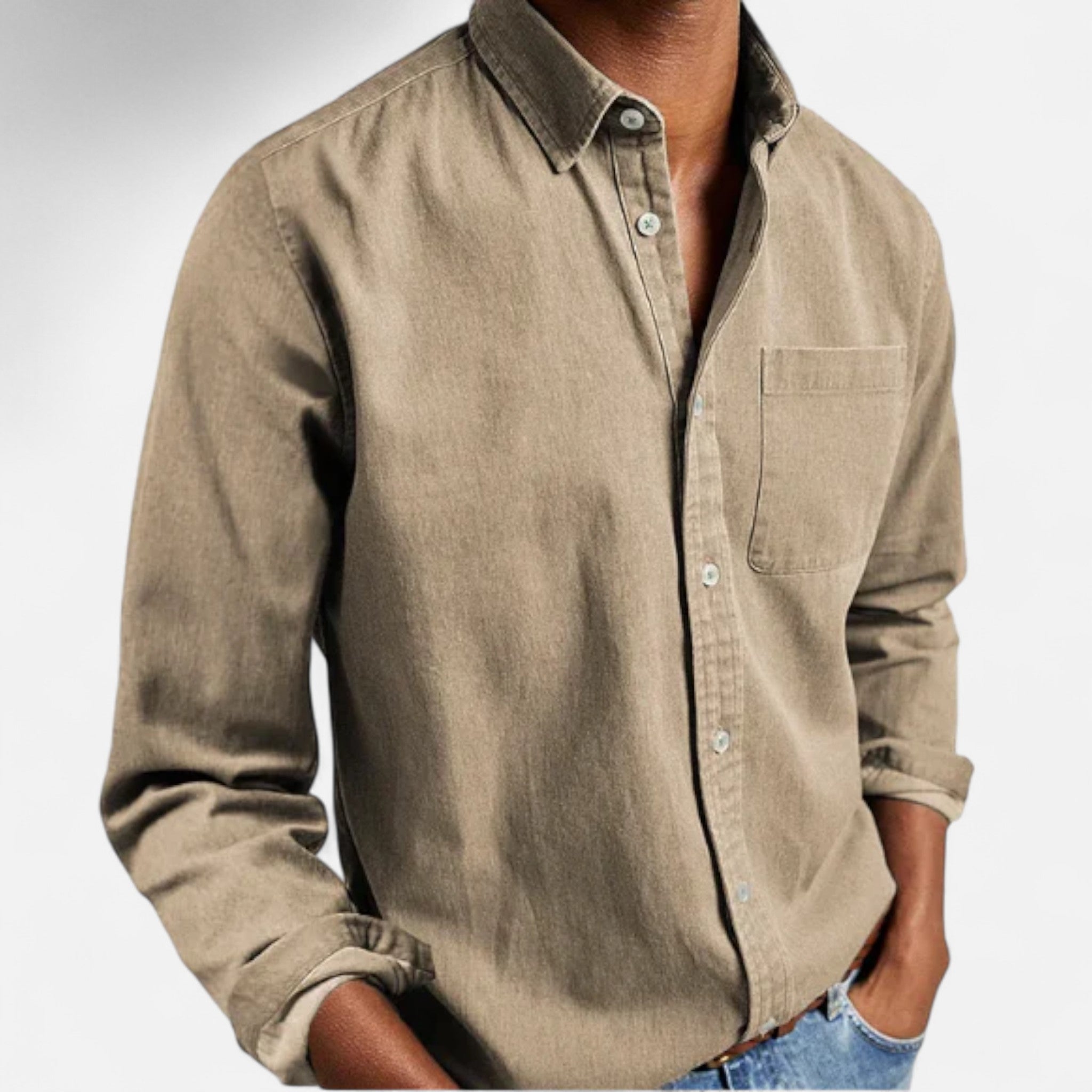Camisa Denim Hombre Algodón Premium Estilo Clásico