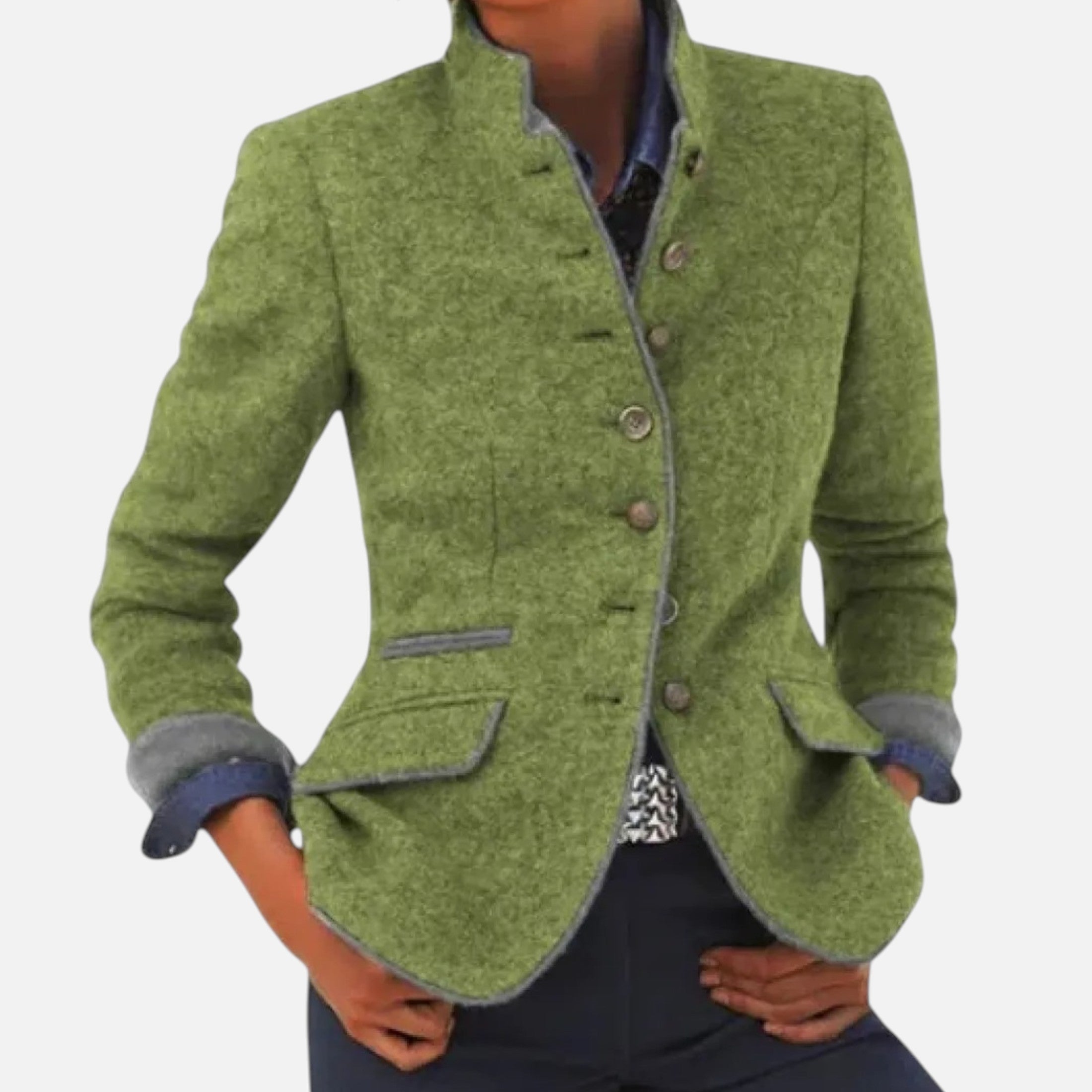 Abrigo Mujer Invierno Lana Imitación Elegante