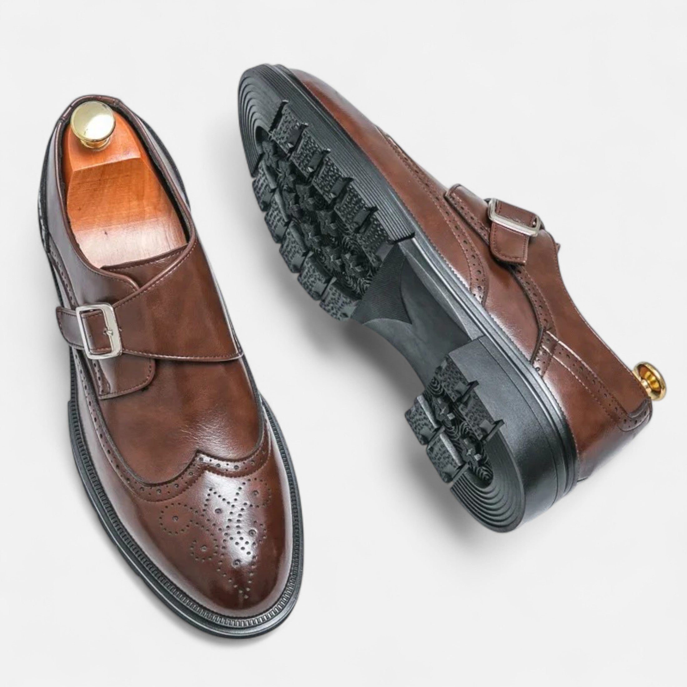 Zapatos Oxford Hombre Monk Strap Brogue