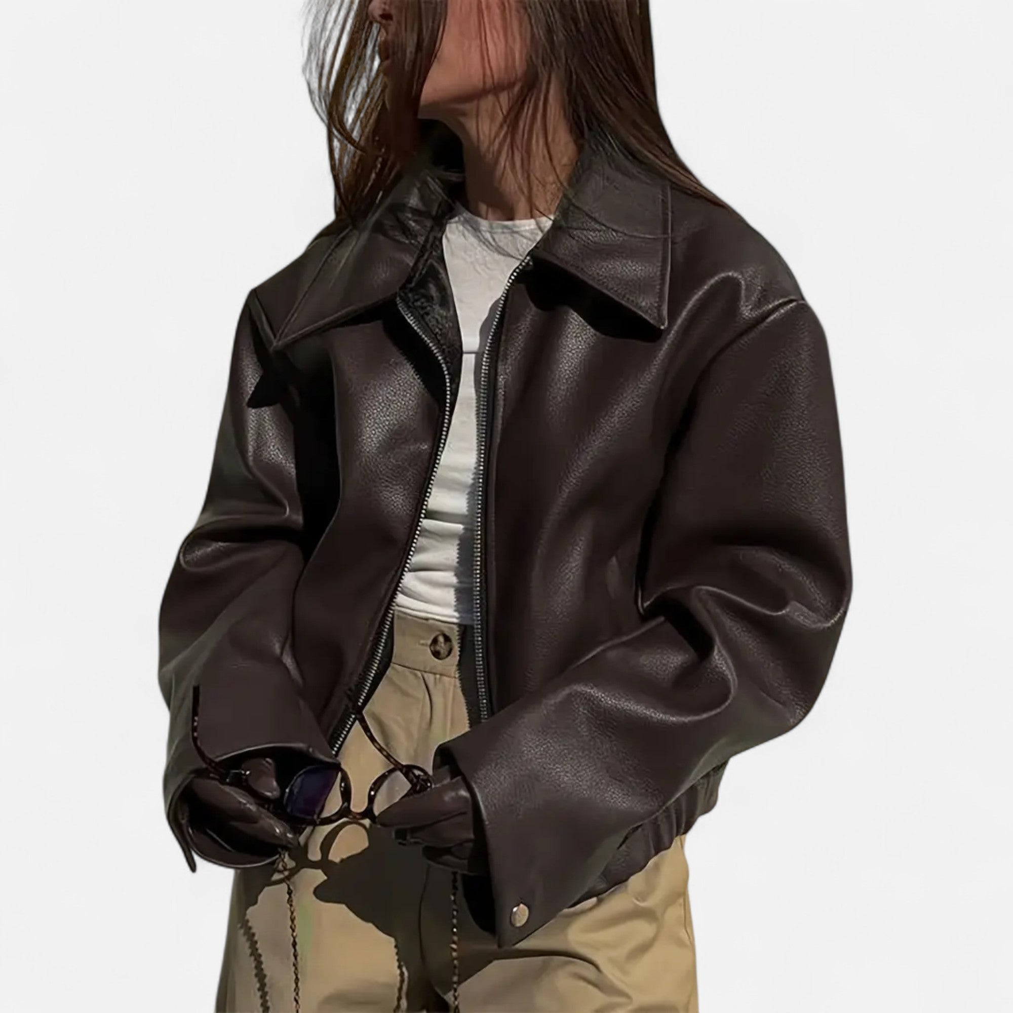 Chaqueta Motera de Polipiel de Lujo