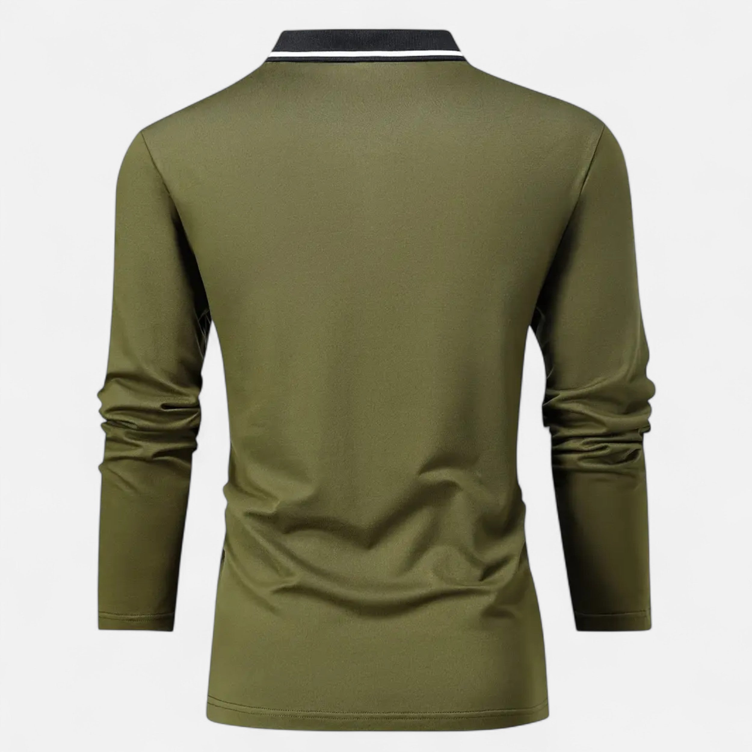 Polo Hombre Manga Larga Estilo Rugby Casual