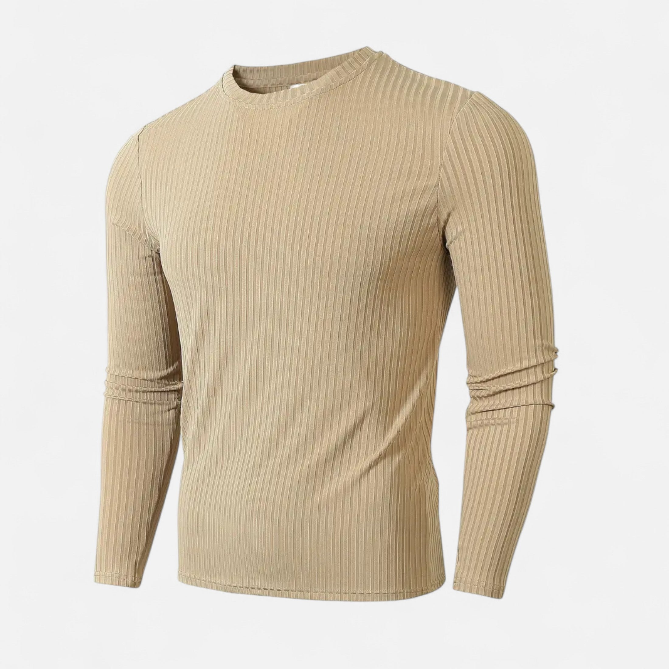 Camiseta de Manga Larga Acanalada para Hombre