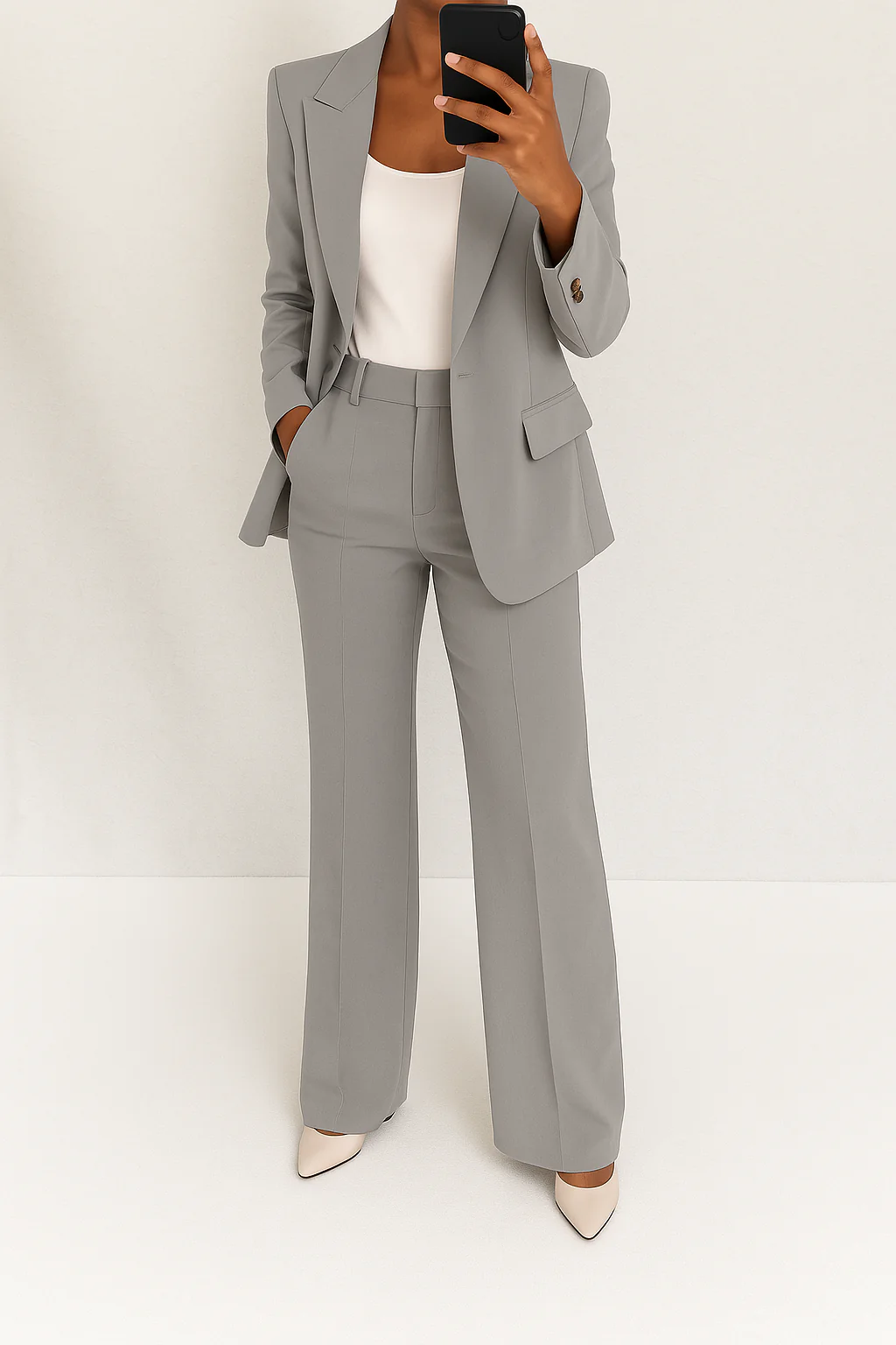 Conjunto de Mujer de Blazer y Pantalón con Corte Moderno para Oficina