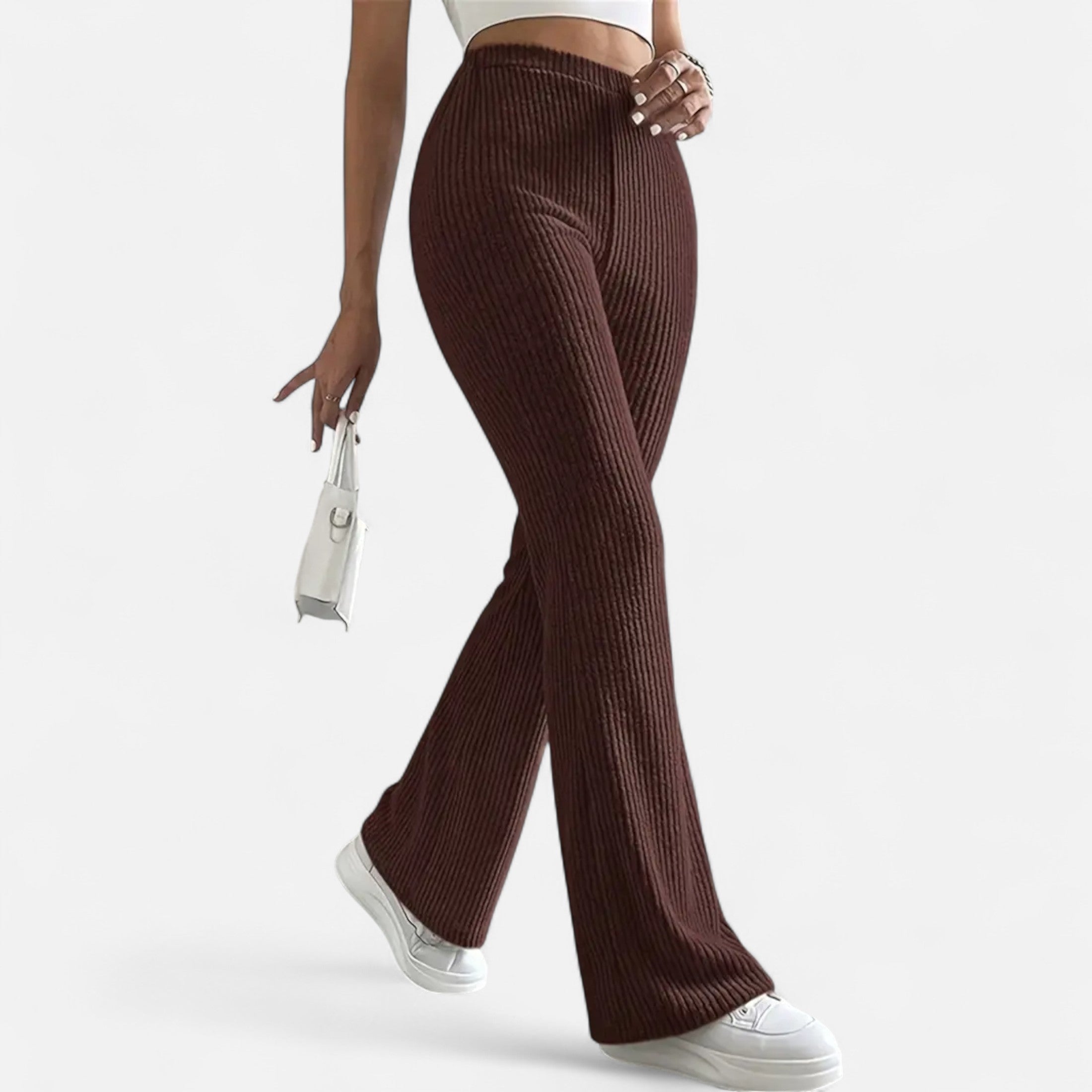 Pantalón Elegante Cintura Alta Mujer