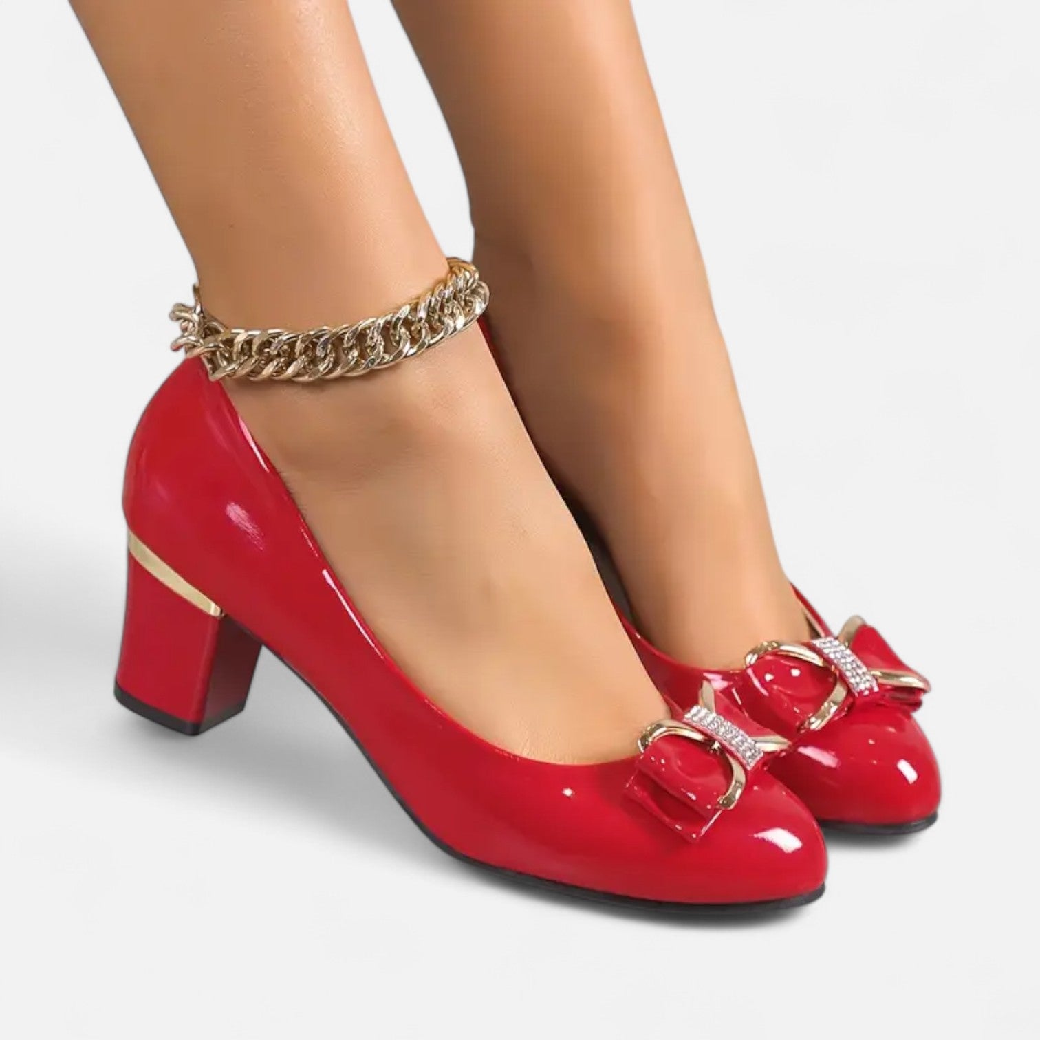 Tacones Altos Lazo Cristal Mujer