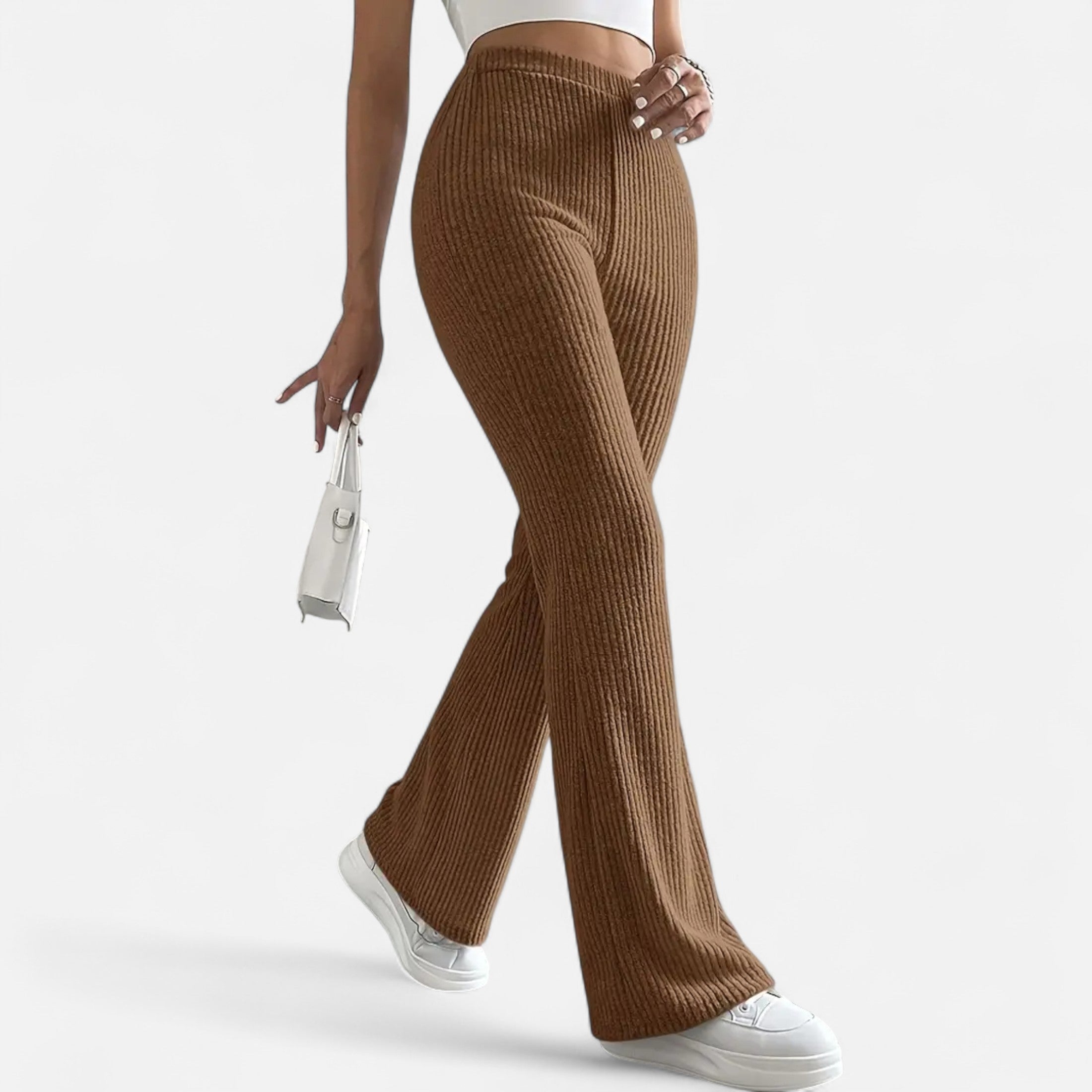 Pantalón Elegante Cintura Alta Mujer