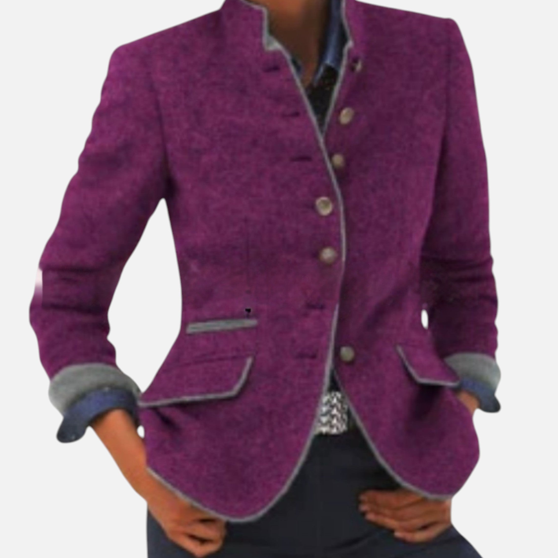 Abrigo Mujer Invierno Lana Imitación Elegante