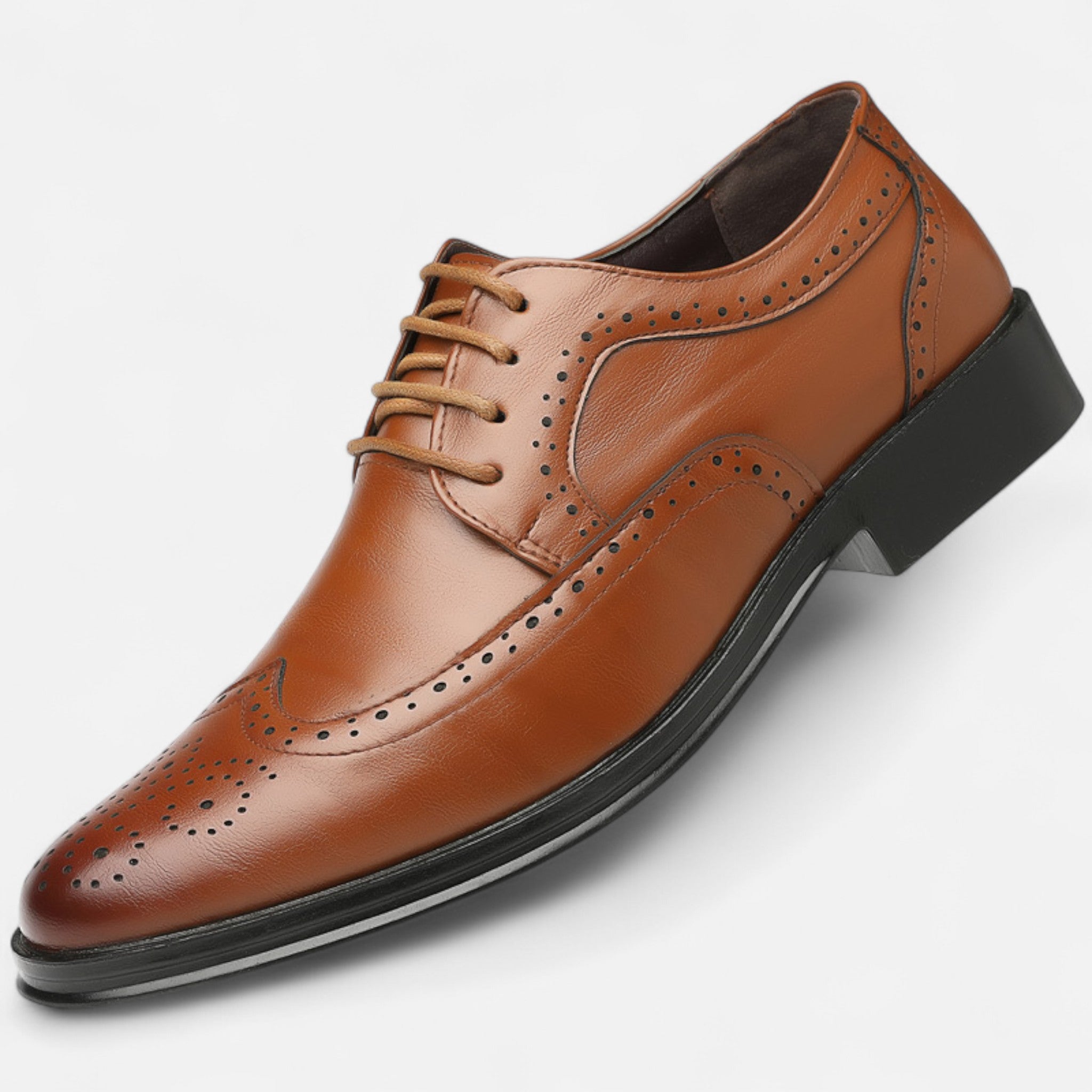Zapatos Formales Hombre Estilo Inglés Perforado