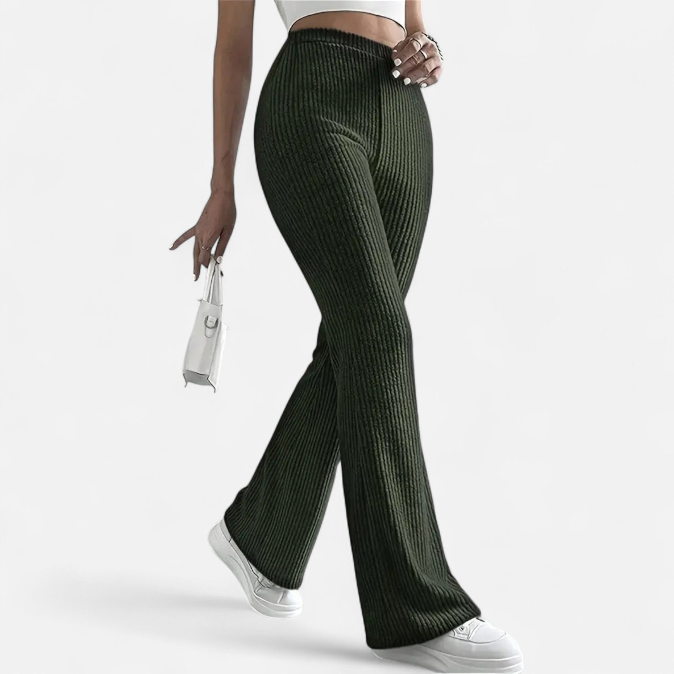 Pantalón Elegante Cintura Alta Mujer