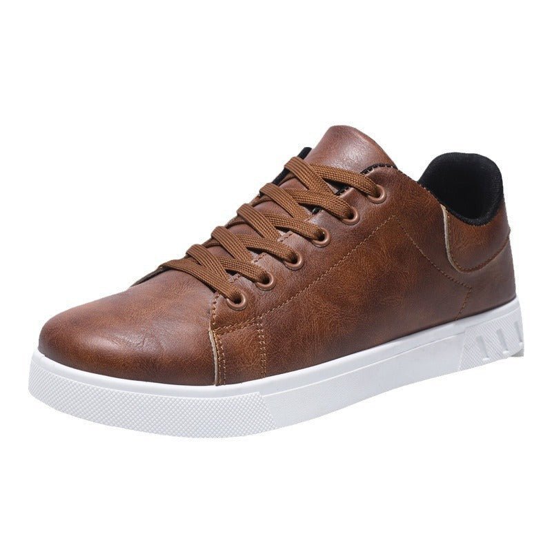 Zapatillas Urbanas de Cuero Sintético para Hombre Tenis Casuales con Cordones
