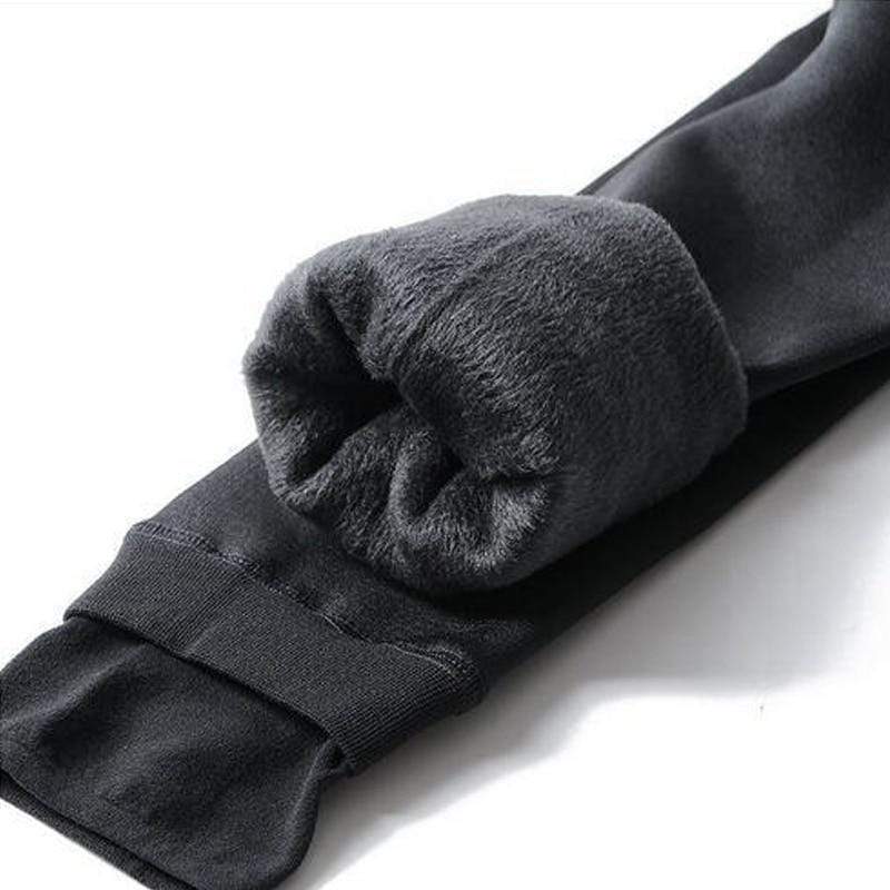 Leggings termici da donna in nylon ed elastan con doppio strato interno in pile