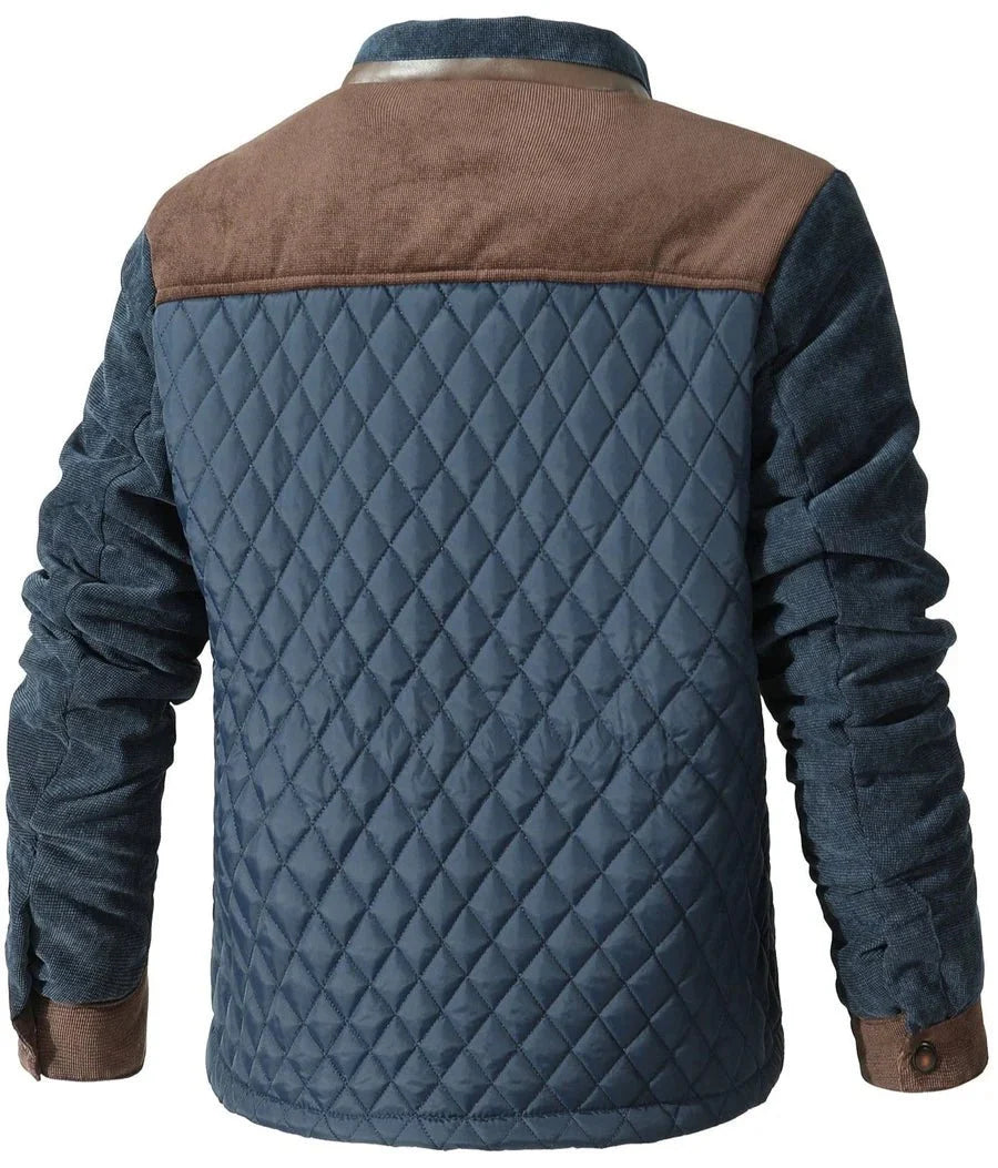 Chaqueta Acolchada Ligera para Hombre con Corte Regular y Largo a la Cadera