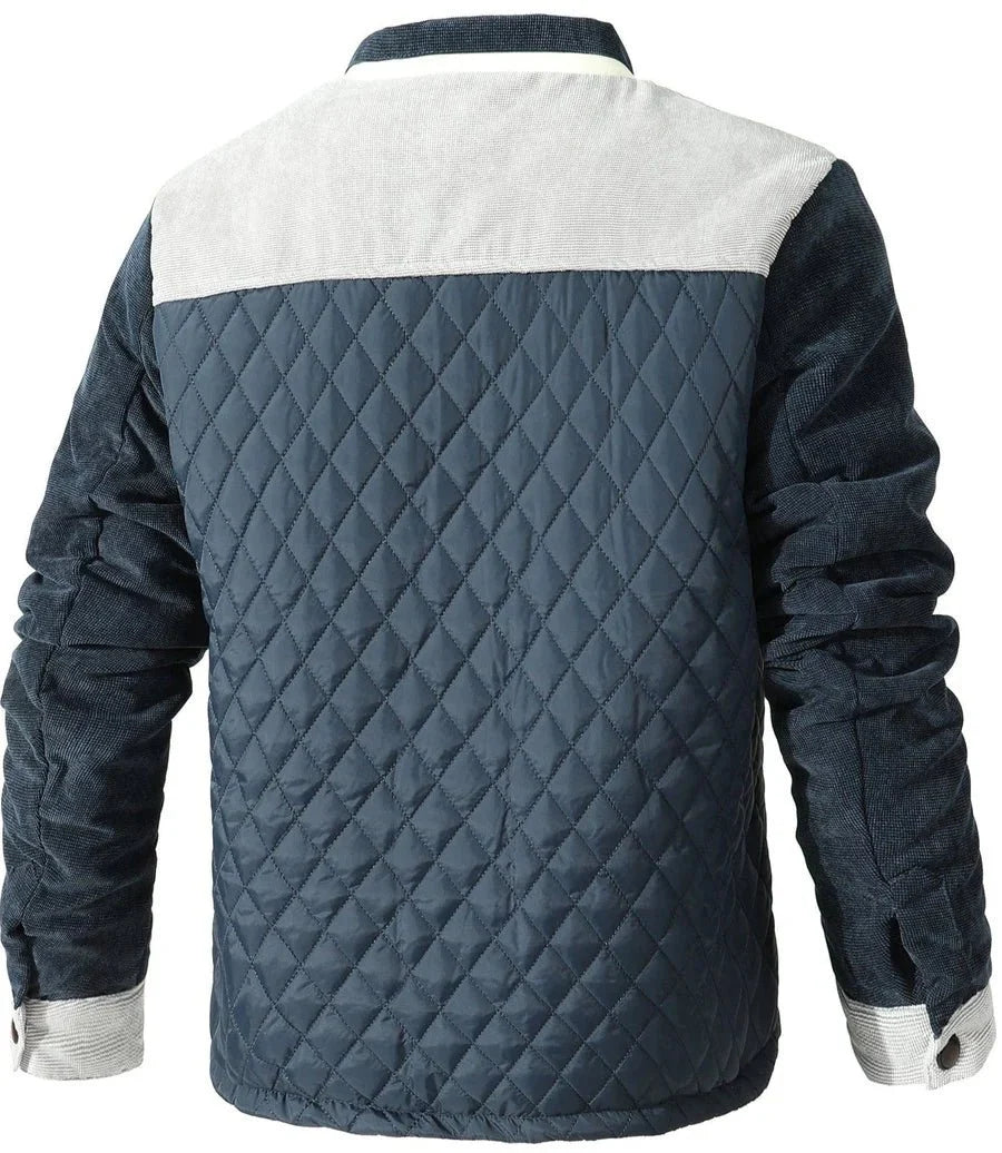 Chaqueta Acolchada Ligera para Hombre con Corte Regular y Largo a la Cadera
