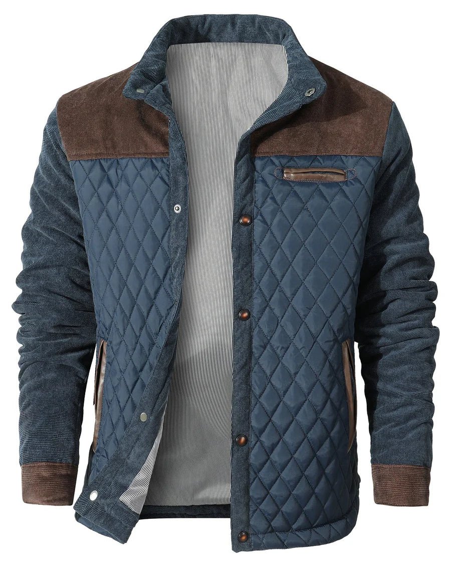 Chaqueta Acolchada Ligera para Hombre con Corte Regular y Largo a la Cadera