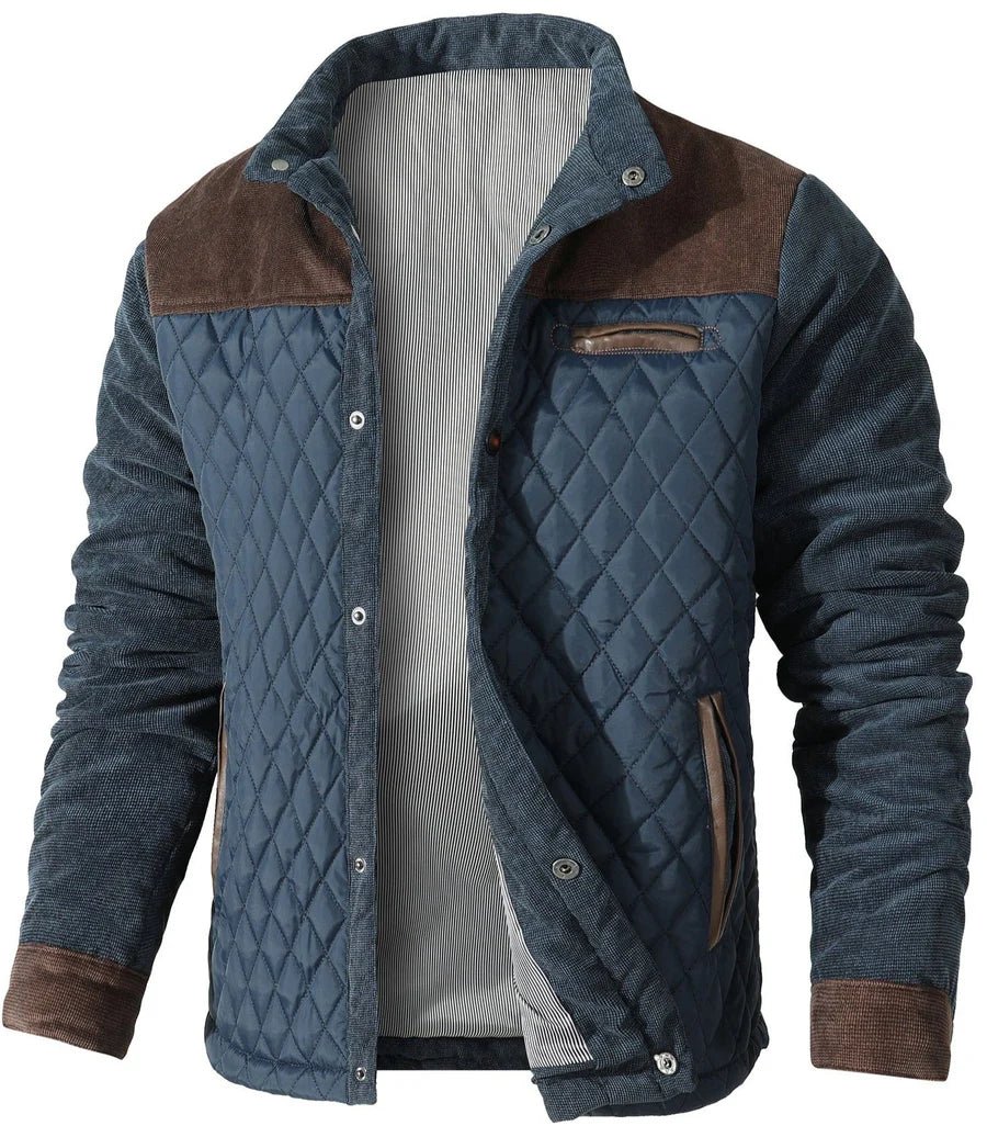 Chaqueta Acolchada Ligera para Hombre con Corte Regular y Largo a la Cadera