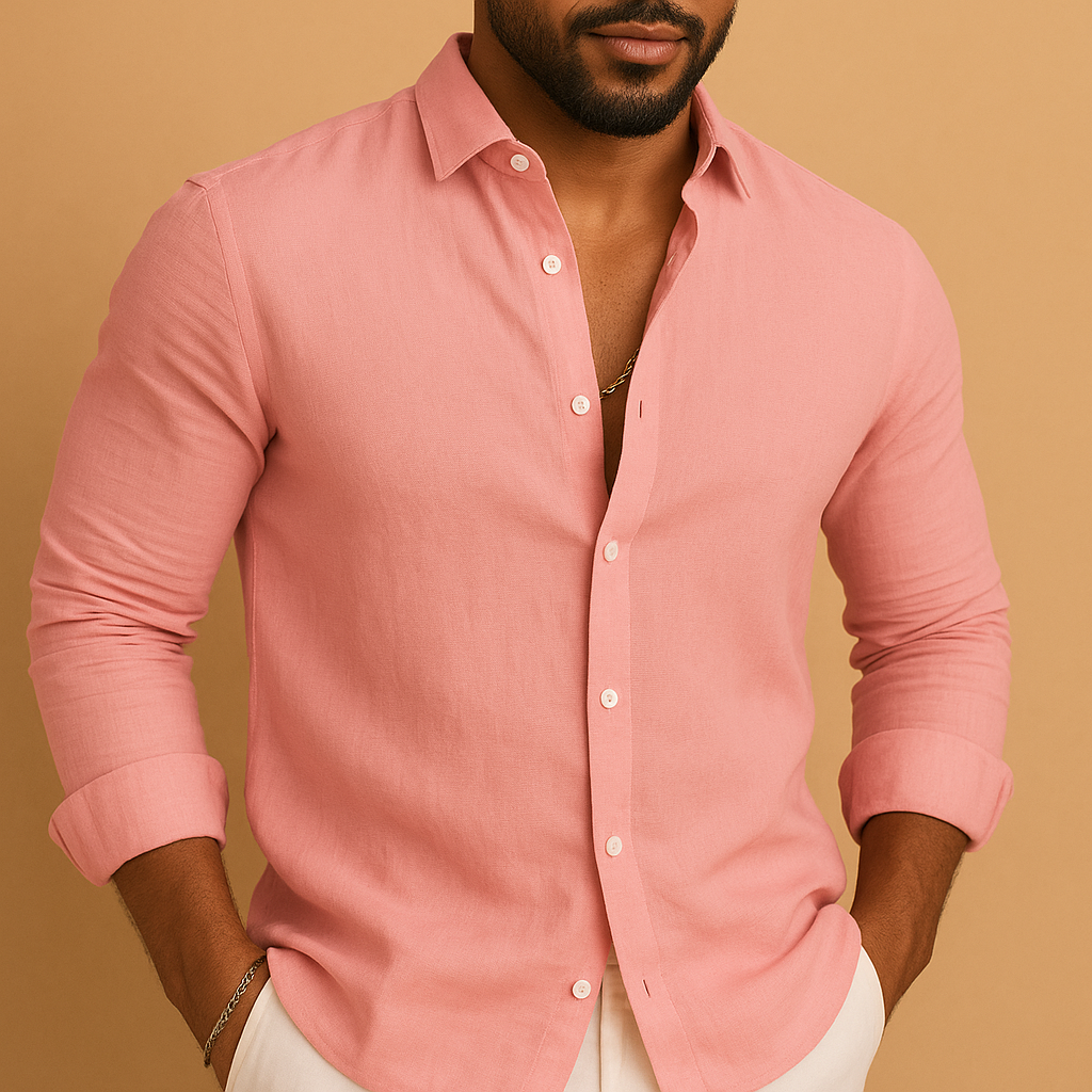 Camisa Casual de Manga Larga para Hombre