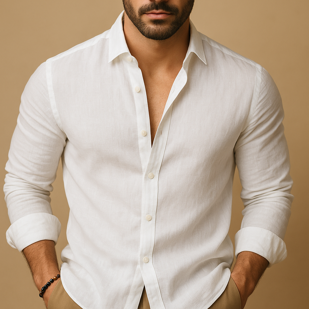 Camisa Casual de Manga Larga para Hombre