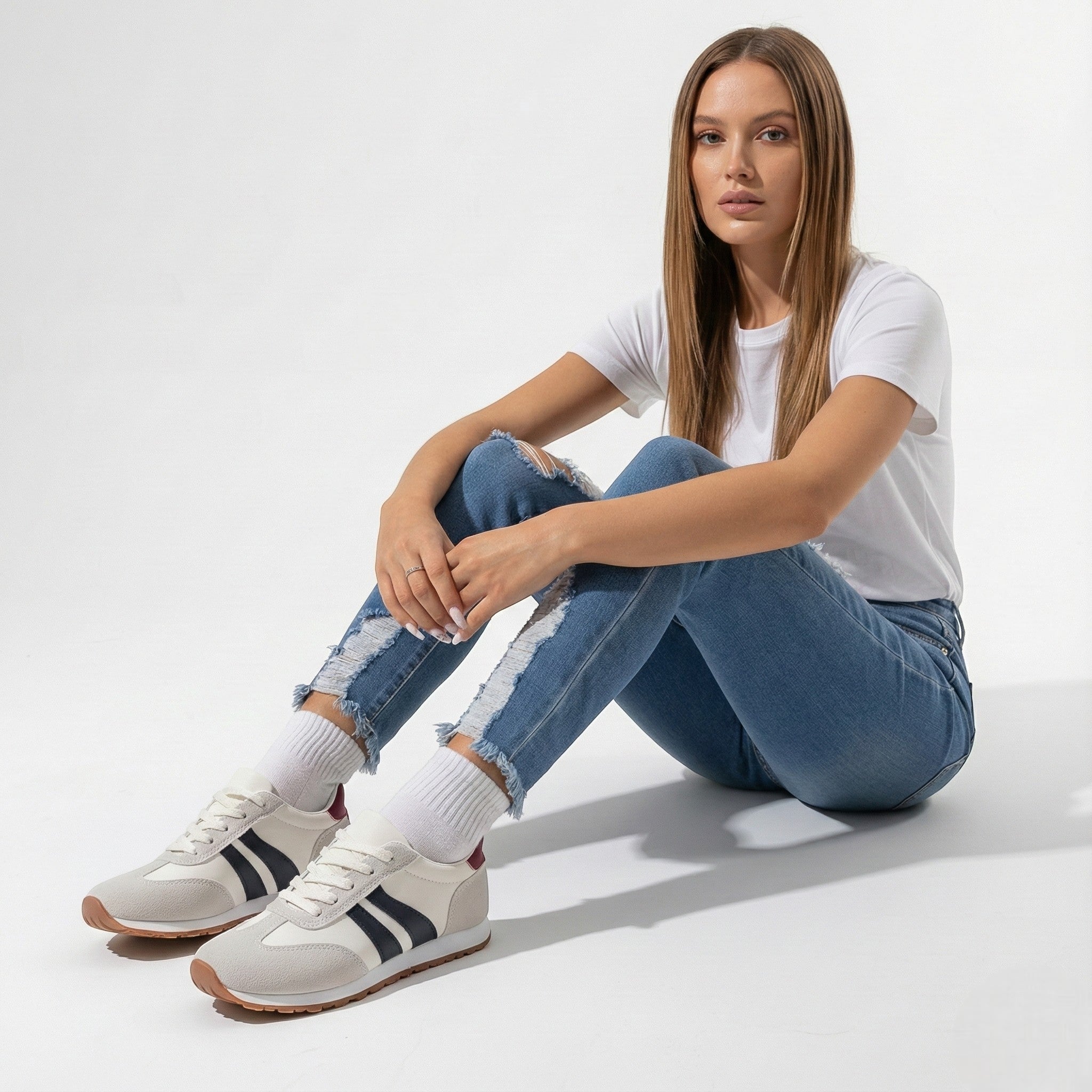 Zapatillas de Deporte para Mujer Tenis Casuales Transpirables con Suela Gruesa