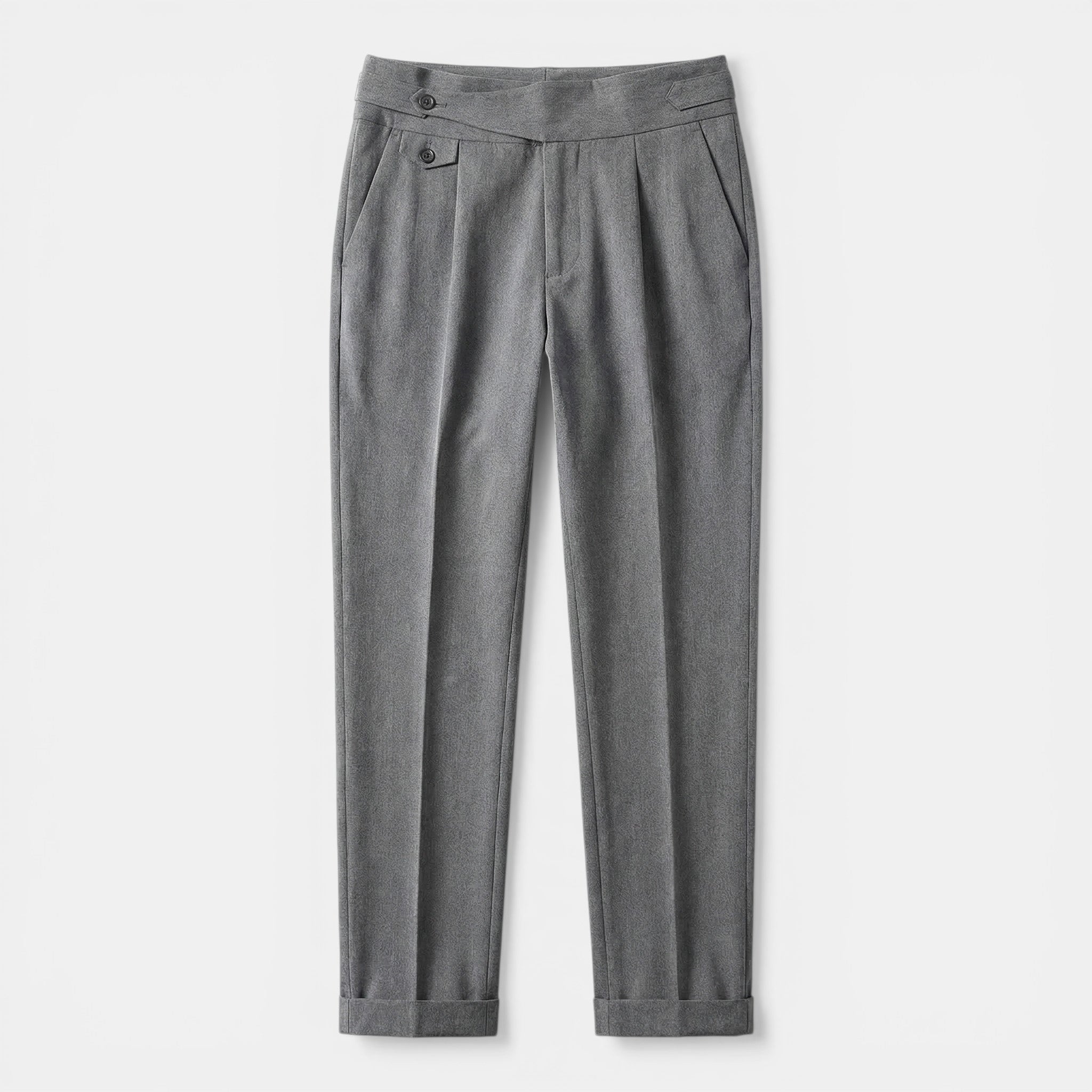 Pantalones Capri de Vestir para Hombre de Corte Regular con Cintura Media