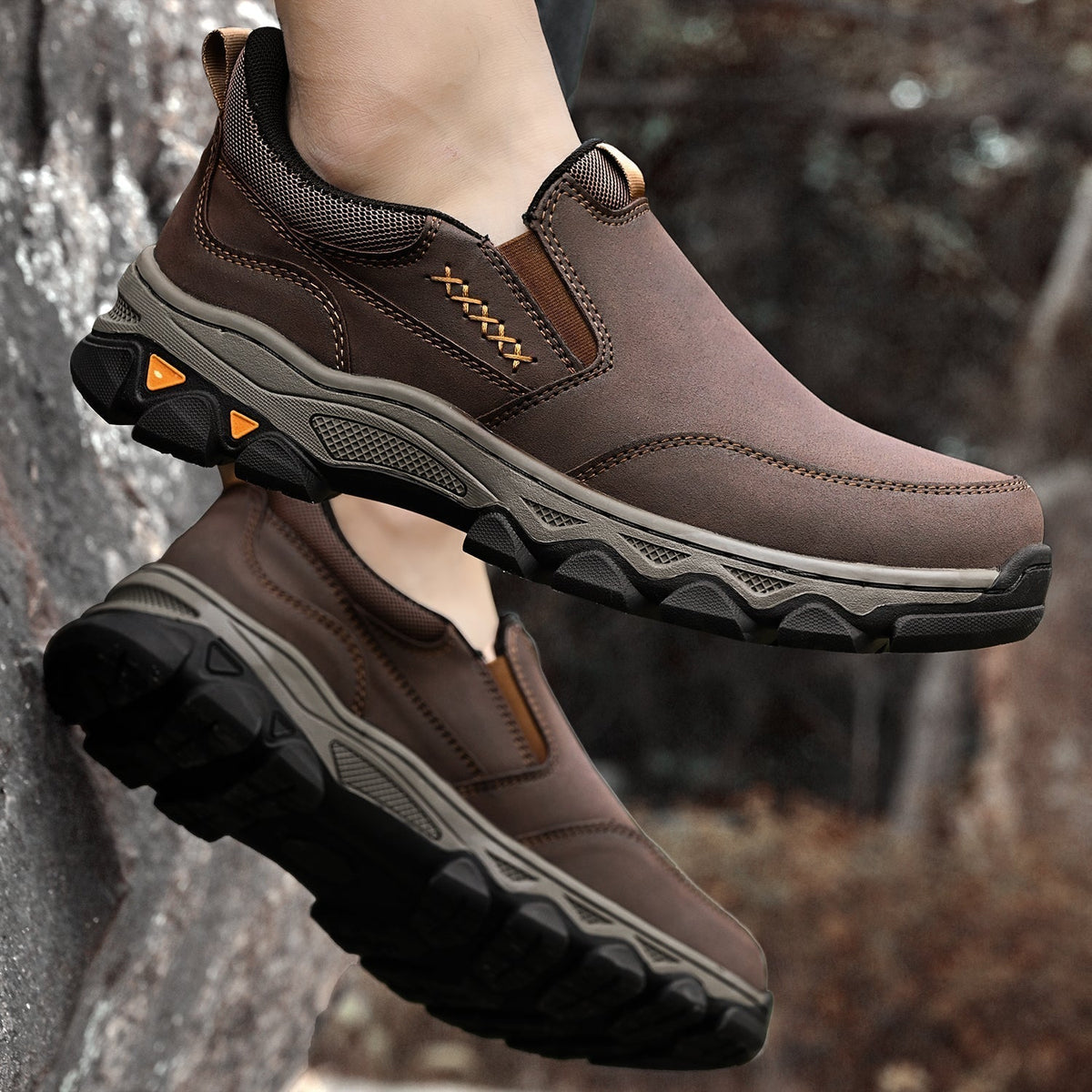 Zapatos de Cuero sin Cordones para Hombre con Suela Antideslizante