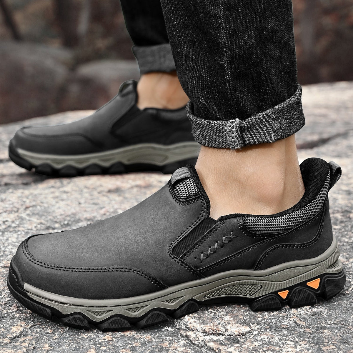 Zapatos de Cuero sin Cordones para Hombre con Suela Antideslizante