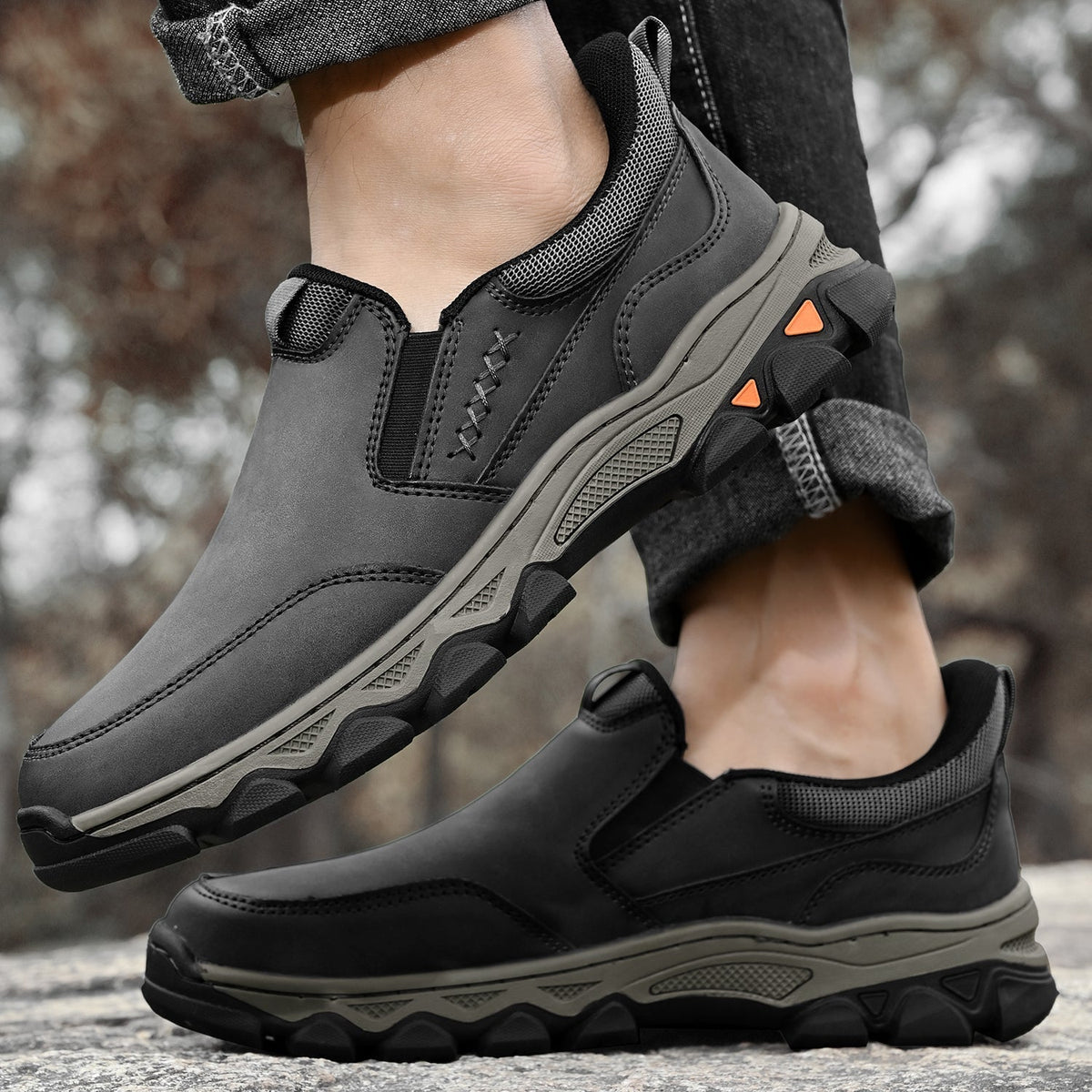 Zapatos de Cuero sin Cordones para Hombre con Suela Antideslizante
